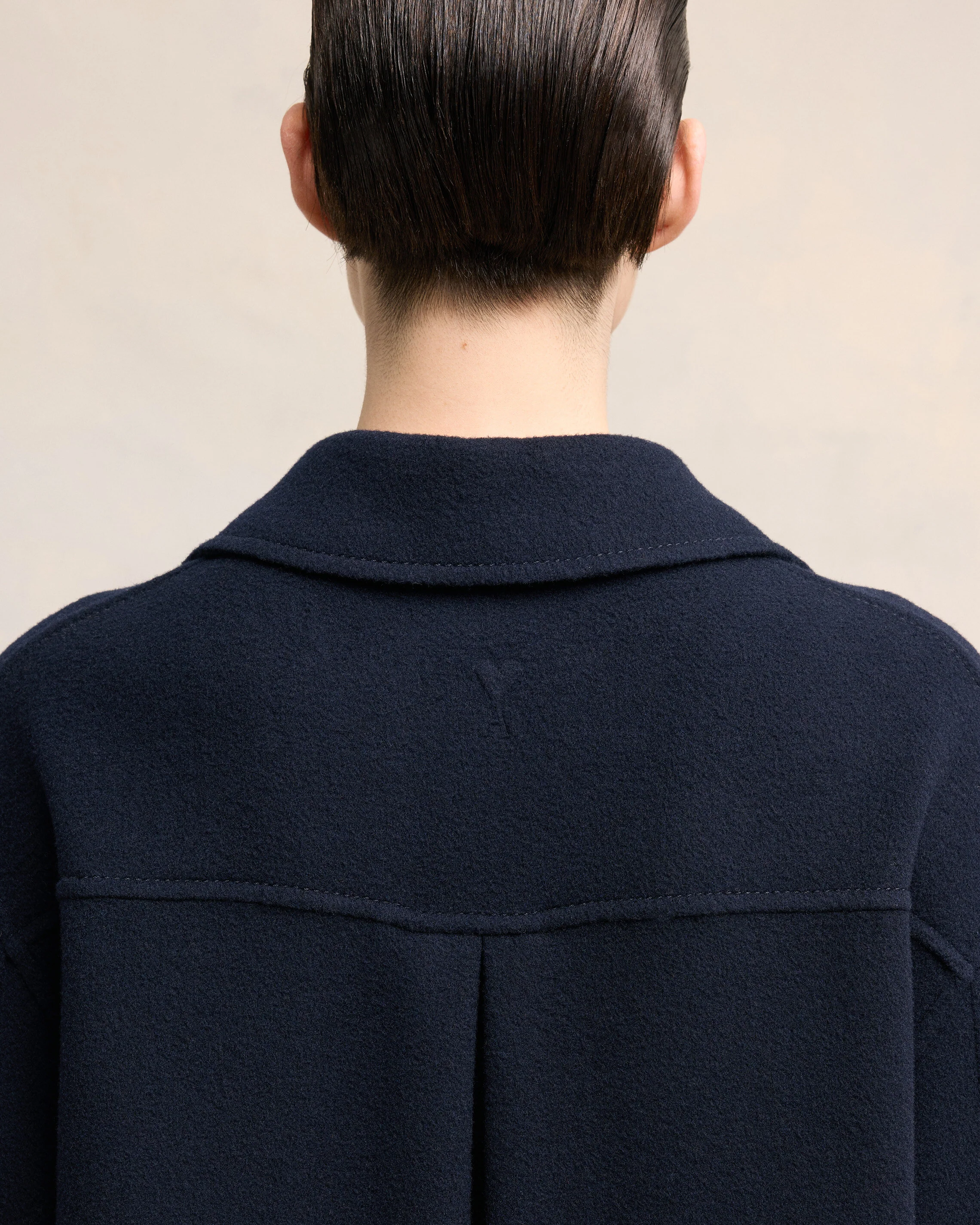 Navy Blue Belted Car Coat - leoleo123123