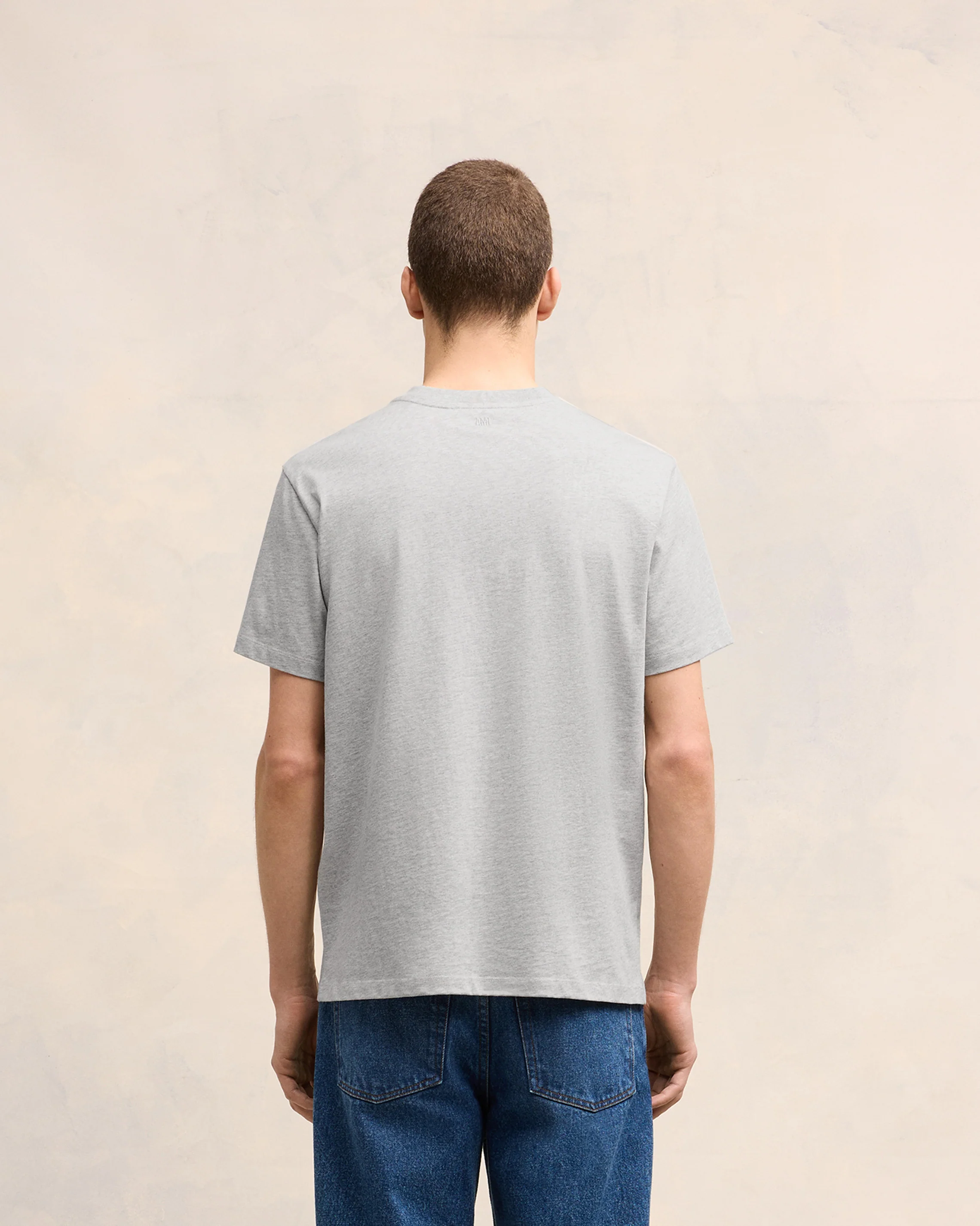 Heather Ash Grey Red Ami De Coeur T-Shirt - leoleo123123