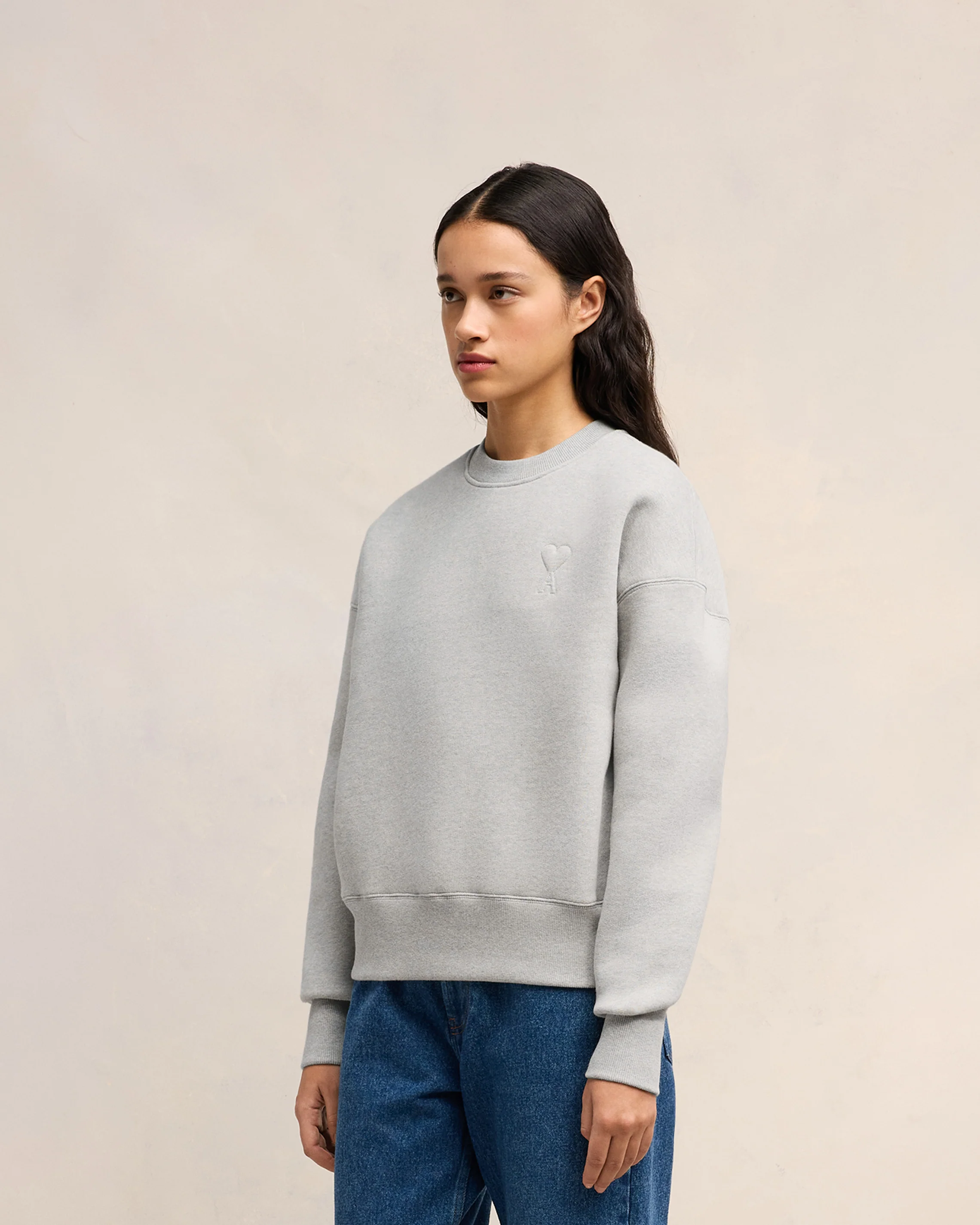 Heather Ash Grey Ami De Coeur Sweatshirt - leoleo123123