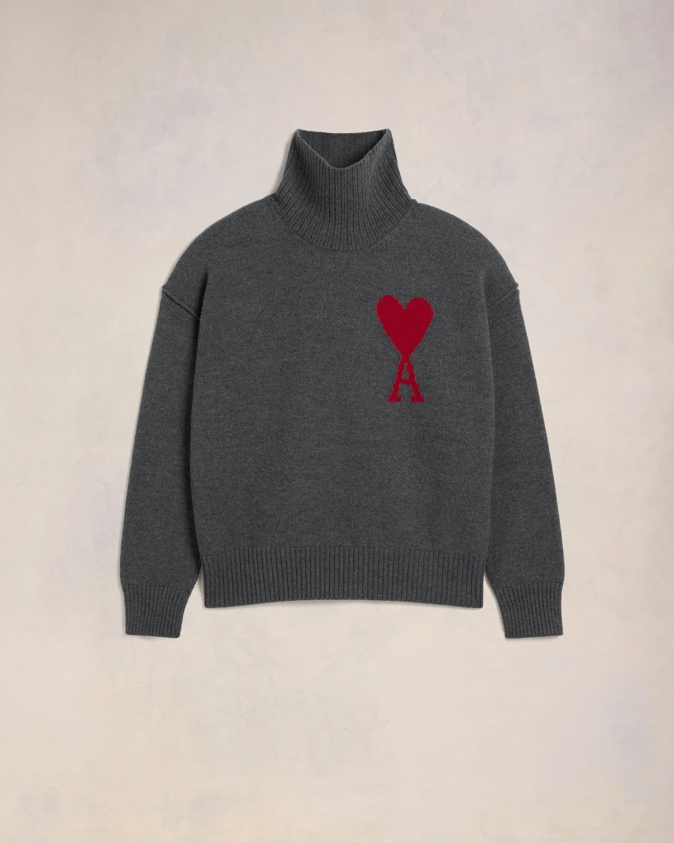 Pull Ami De Coeur Rouge Gris Chine / Rouge - leoleo123123