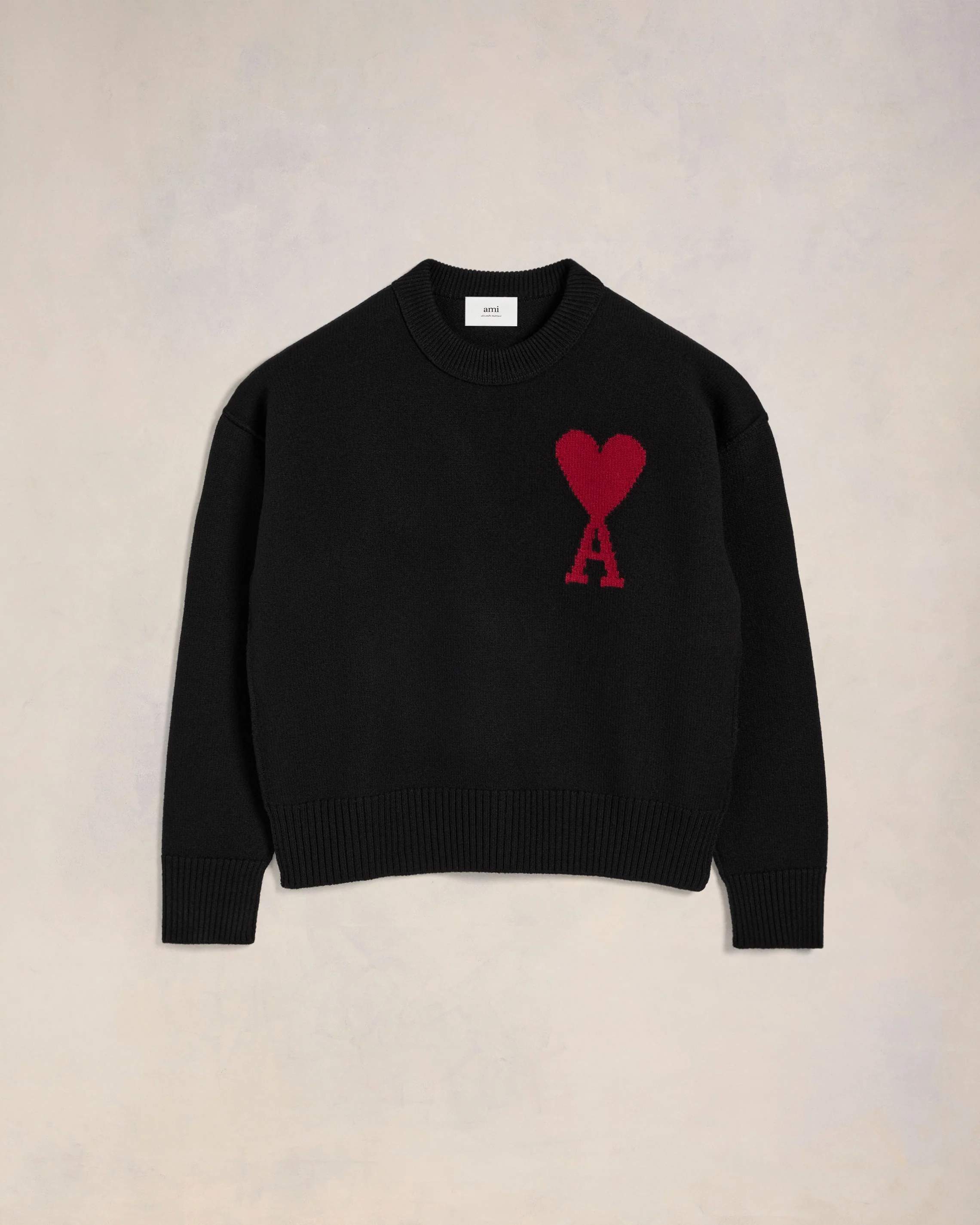 Black Wool Jumper | Ami De Coeur | Ami Paris US - leoleo123123
