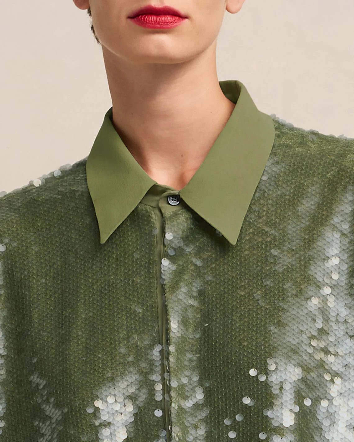 Olive Embroidered Shirt - leoleo123123