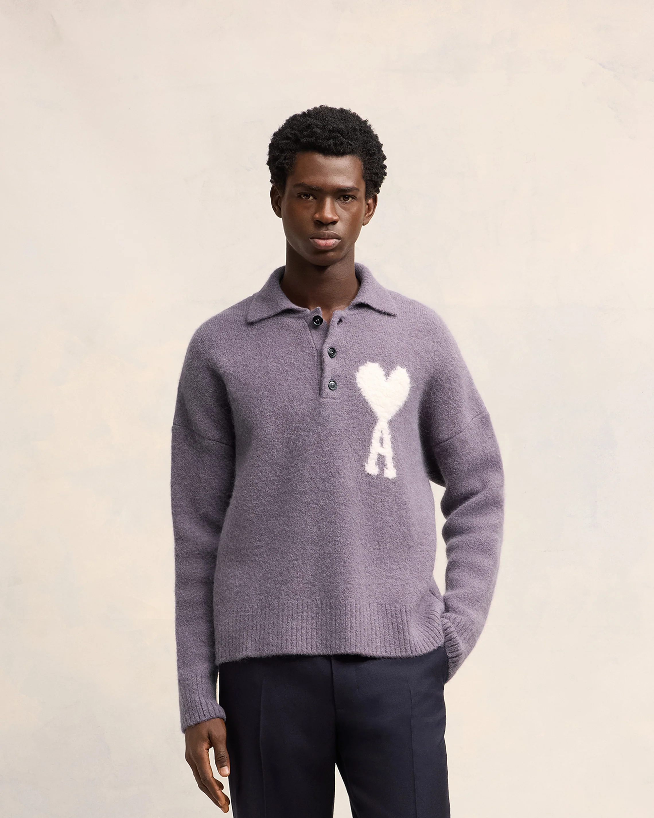 Lilac Off-White Ami De Coeur Polo - leoleo123123