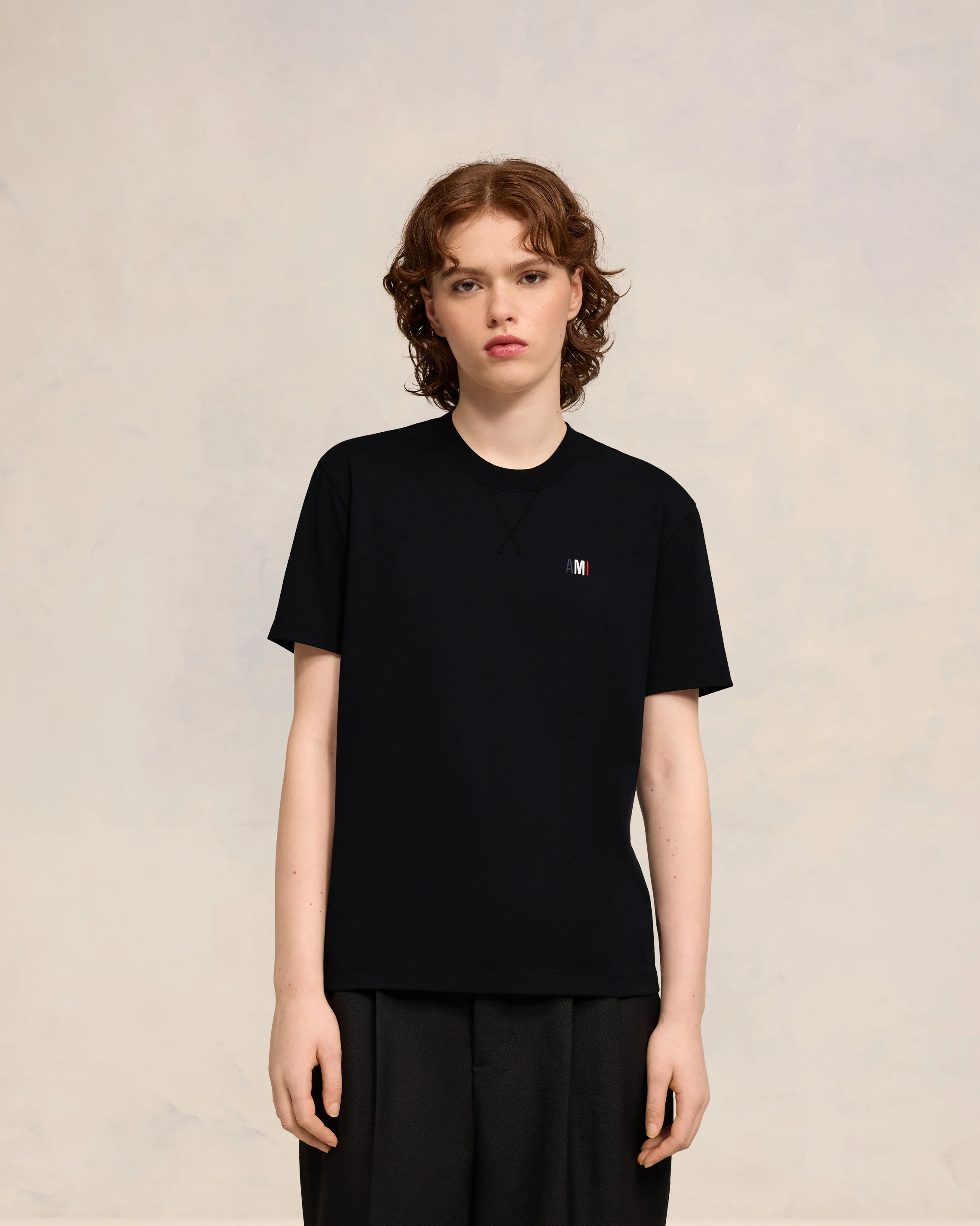 T-shirt Bleu Blanc Rouge Coupe Classique Noir - leoleo123123