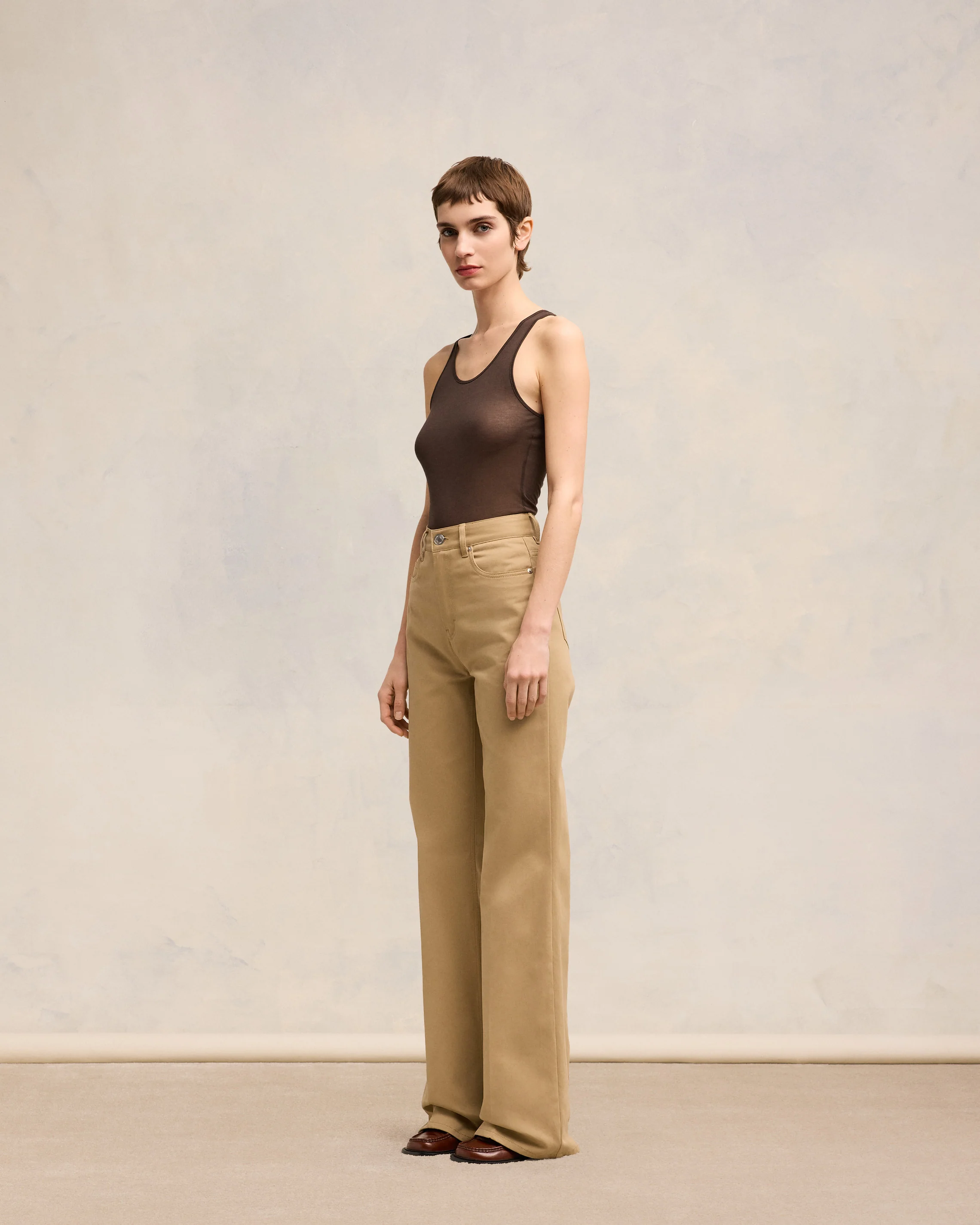Sand Flare Fit Trousers - leoleo123123