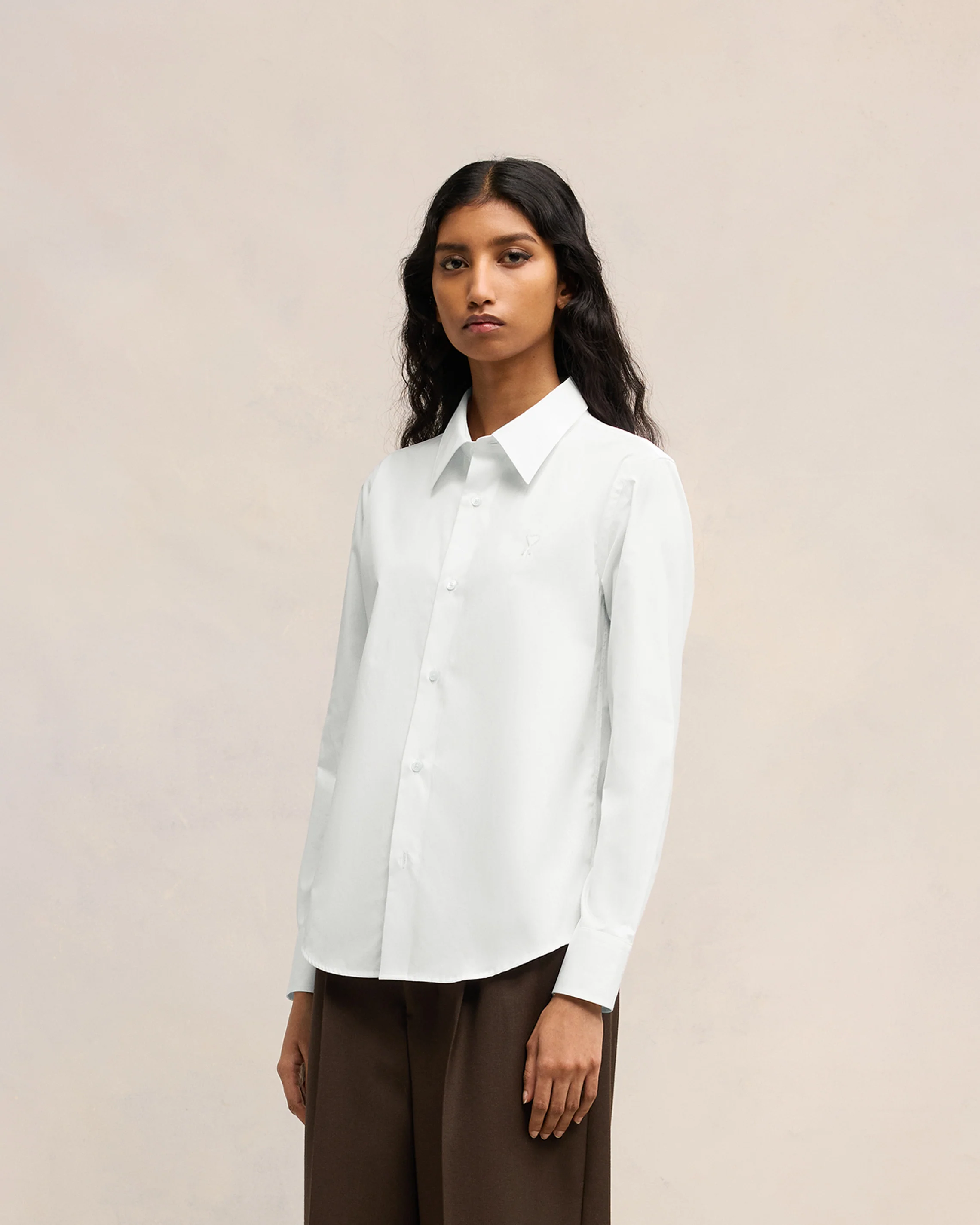 Classic Poplin Cotton Shirt | Ami De Coeur | Ami Paris US - leoleo123123