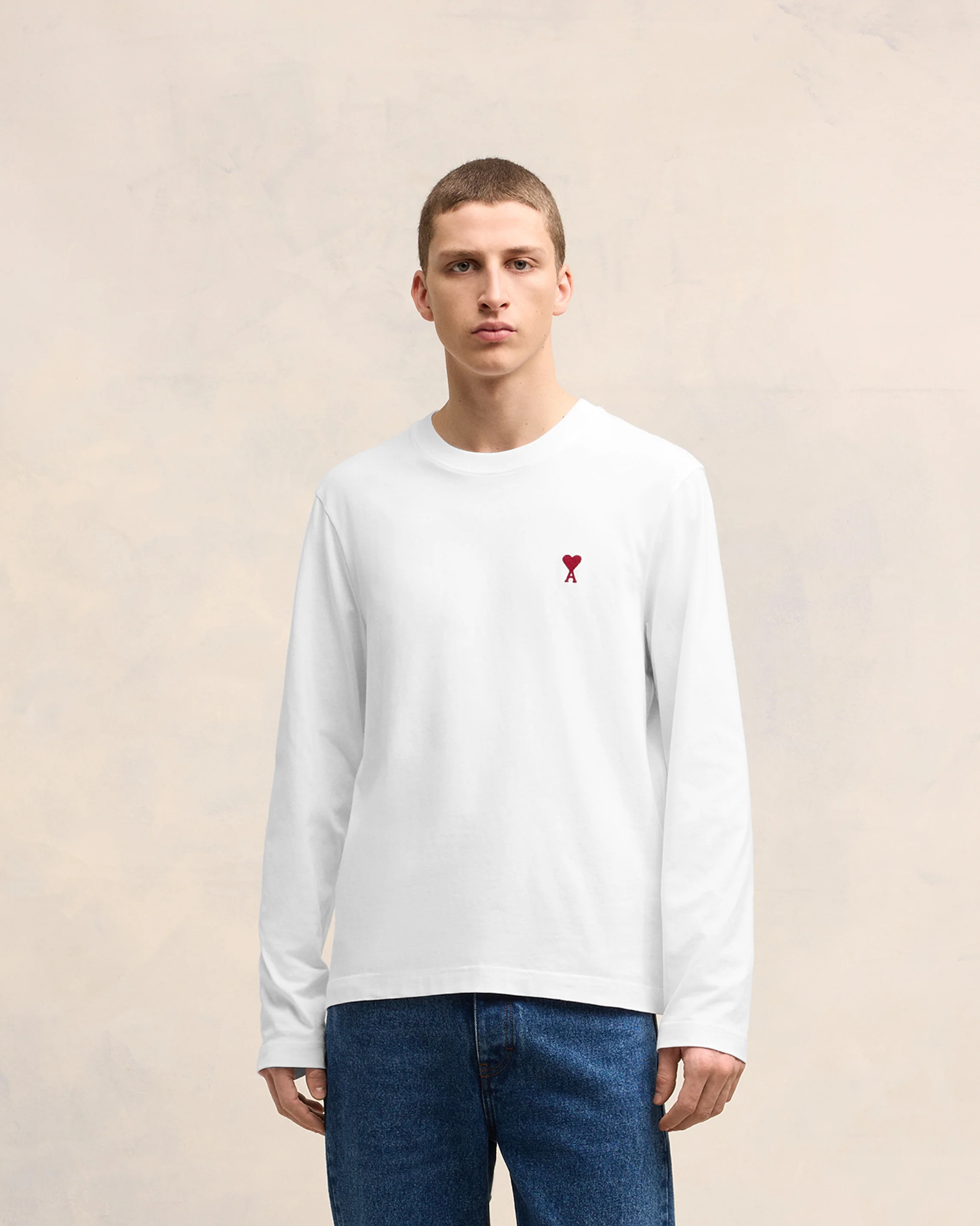 White Red Ami De Coeur Long Sleeves T-Shirt - leoleo123123