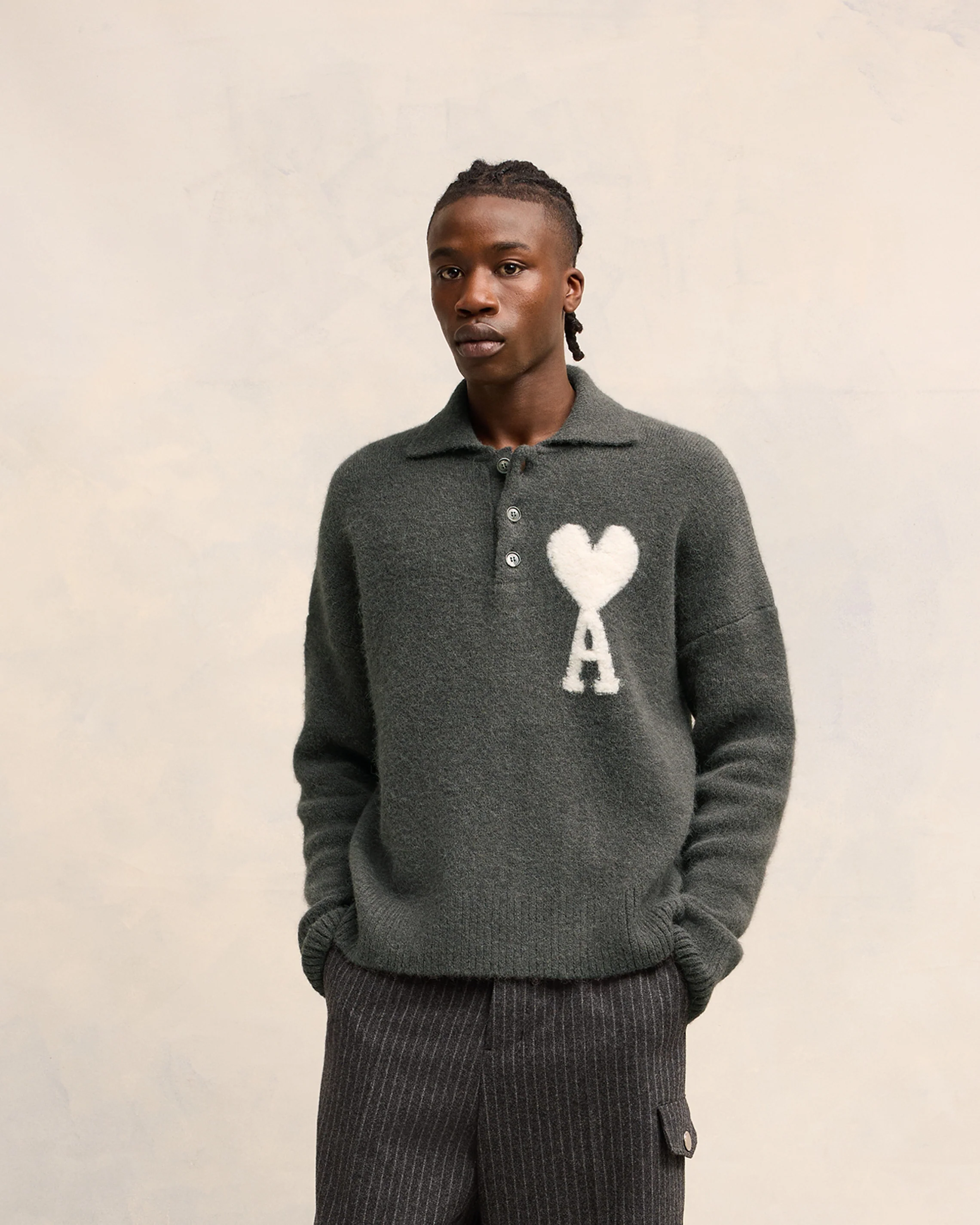 Long Sleeve Polo Shirt | Ami de Coeur | Ami Paris US - leoleo123123