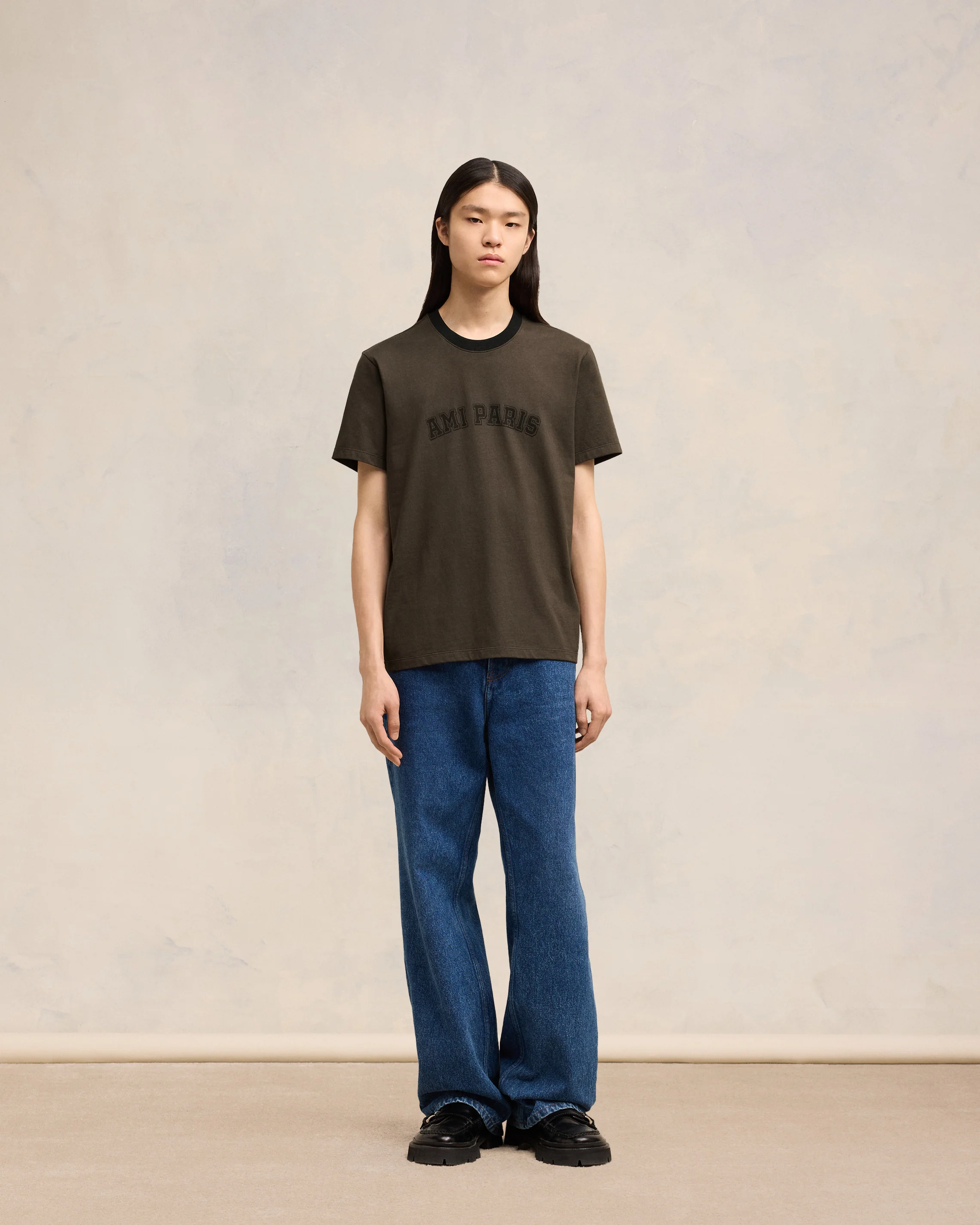 Dark Coffee Ami Paris T-Shirt - leoleo123123