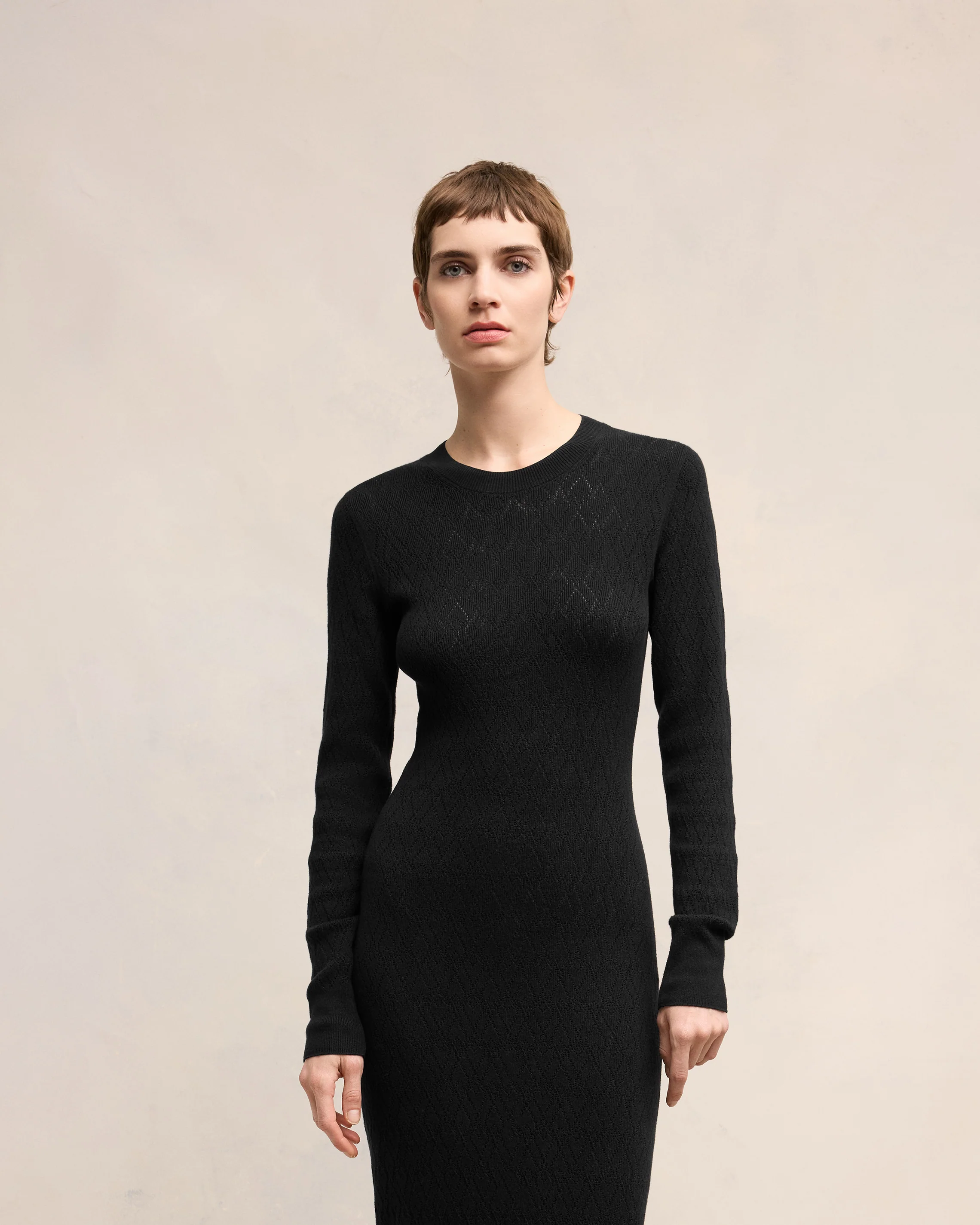 Black Wool Midi Dress | Ami Paris US - leoleo123123