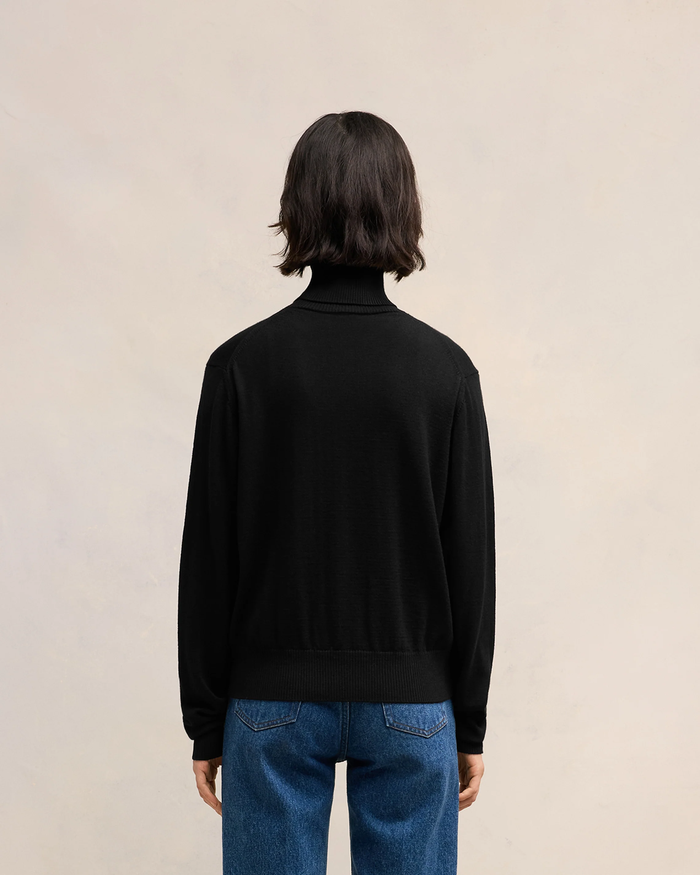 Black Red Ami De Coeur Turtle Neck Sweater - leoleo123123