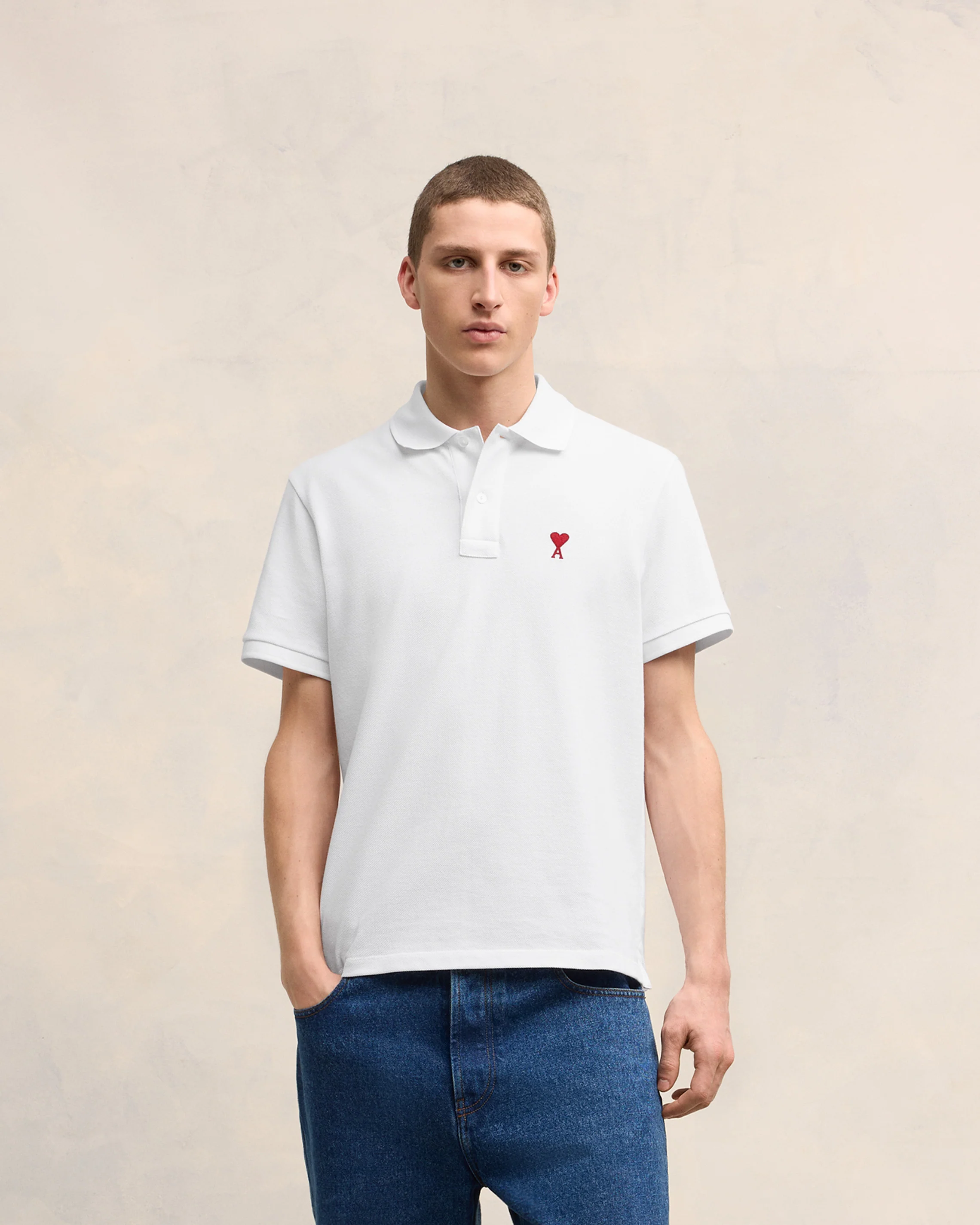 White Polo Shirt | Ami De Coeur | Ami Paris US - leoleo123123