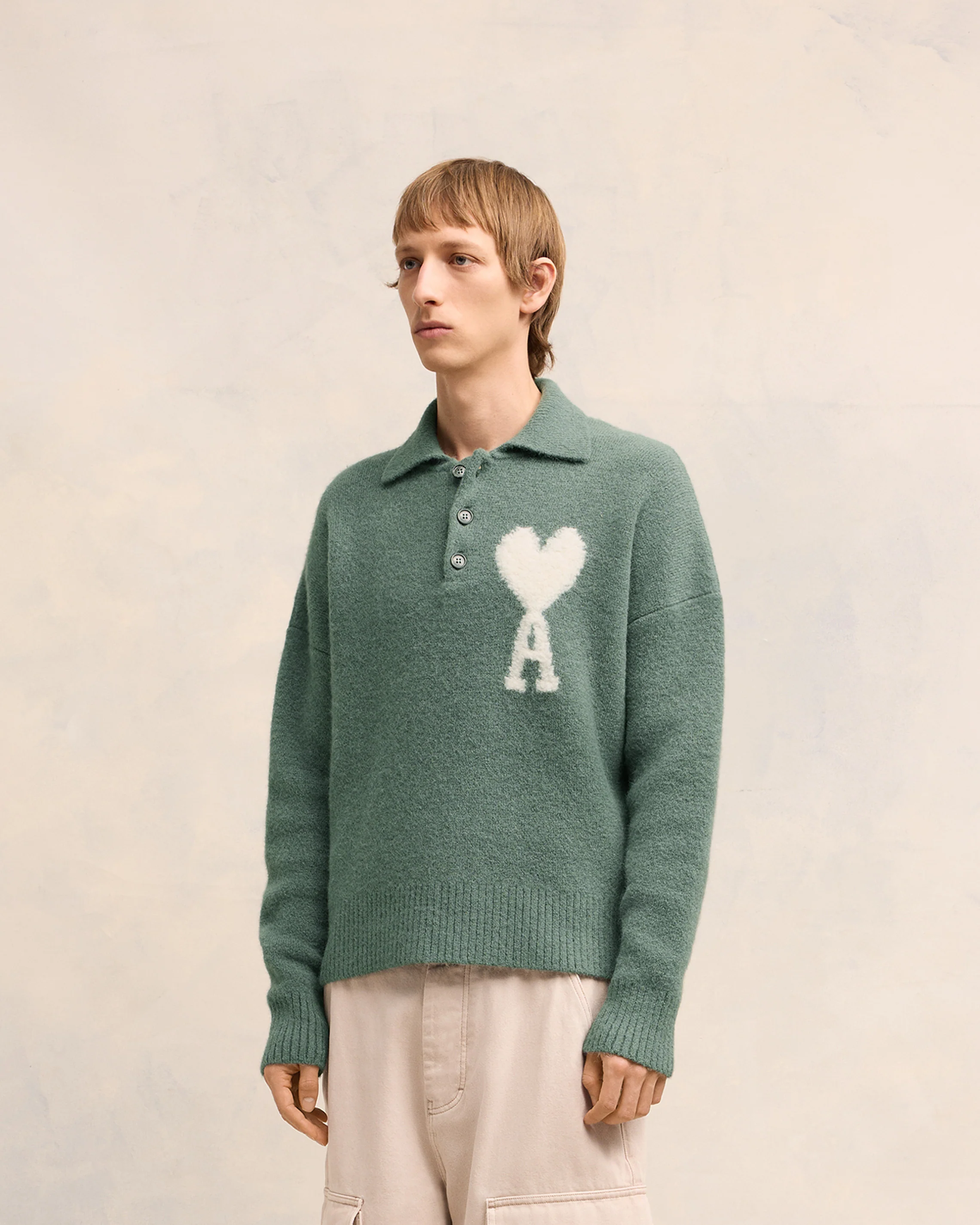 Antique Clay Off-White Ami De Coeur Polo - leoleo123123