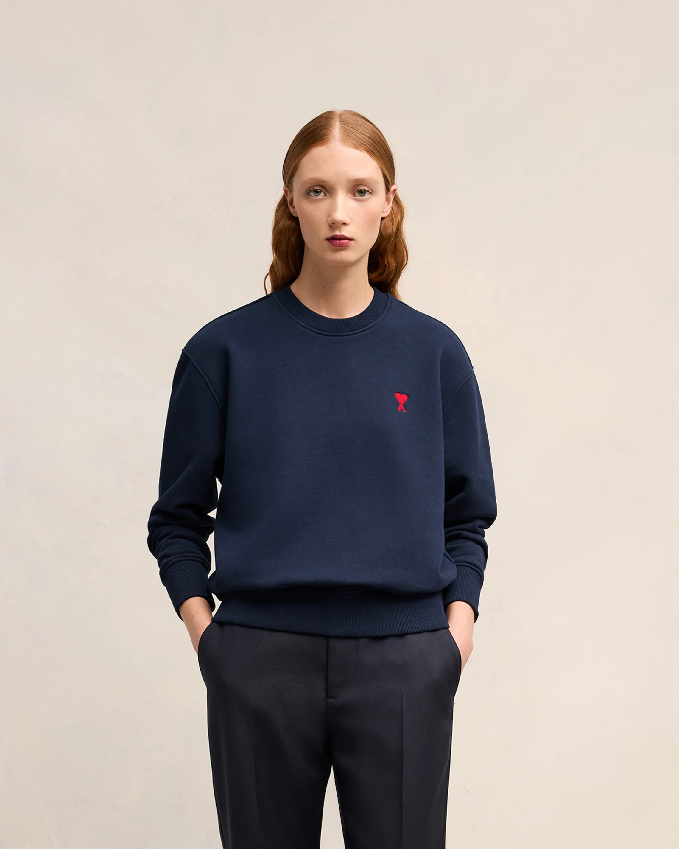 Night Blue Red Ami De Coeur Sweatshirt - leoleo123123