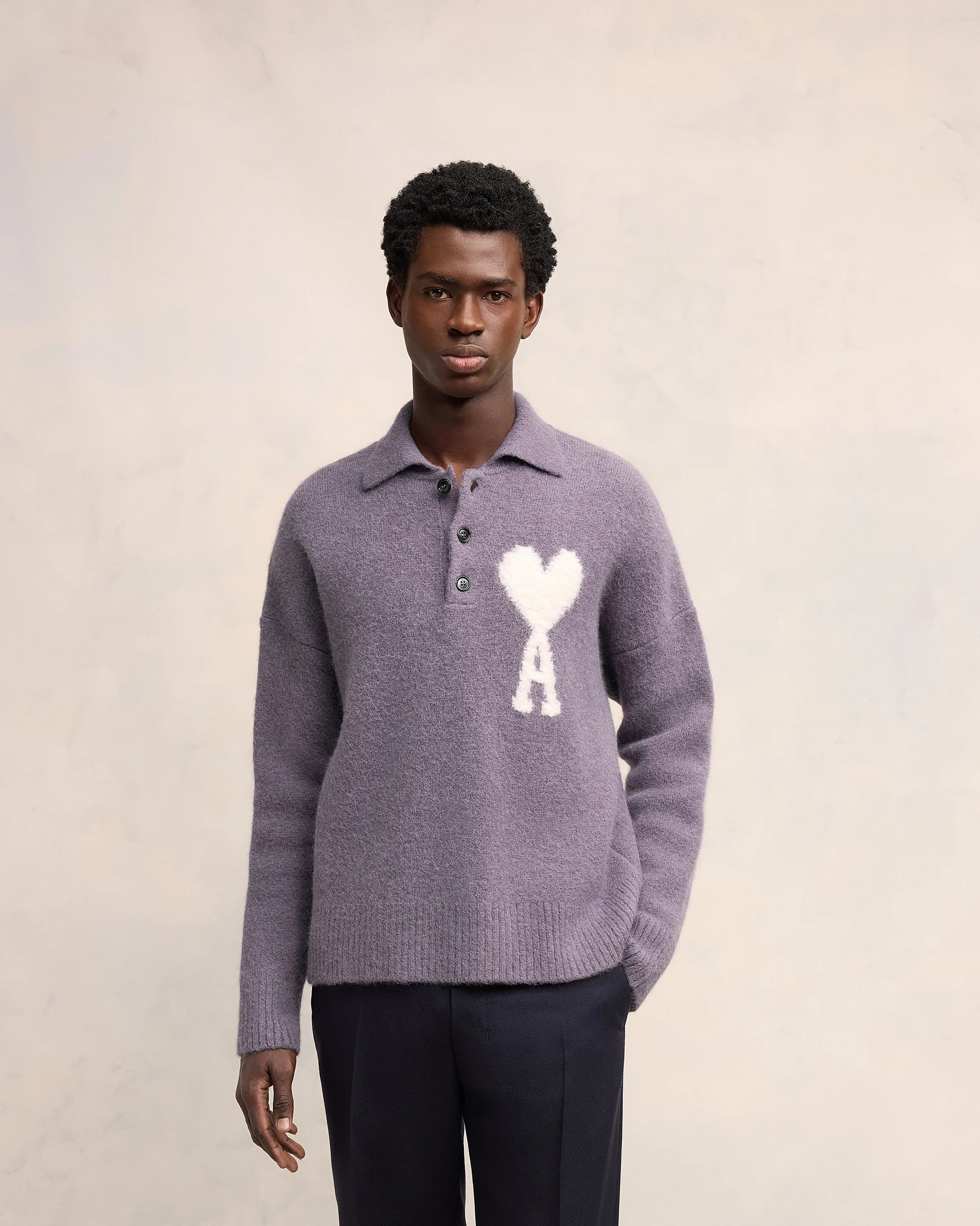 Lilac Off-White Ami De Coeur Polo - leoleo123123