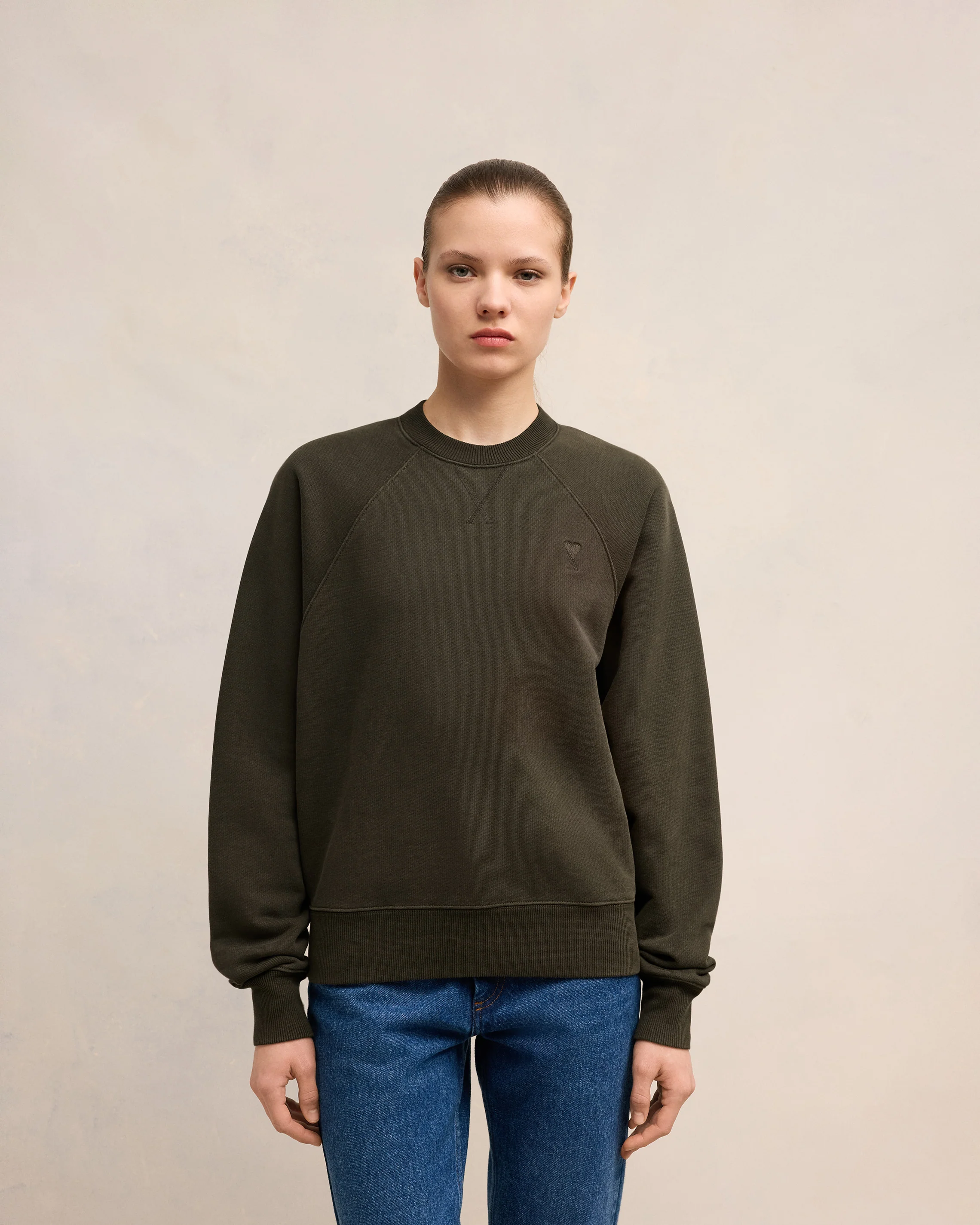 Dark Coffee Ami De Coeur Sweatshirt - leoleo123123