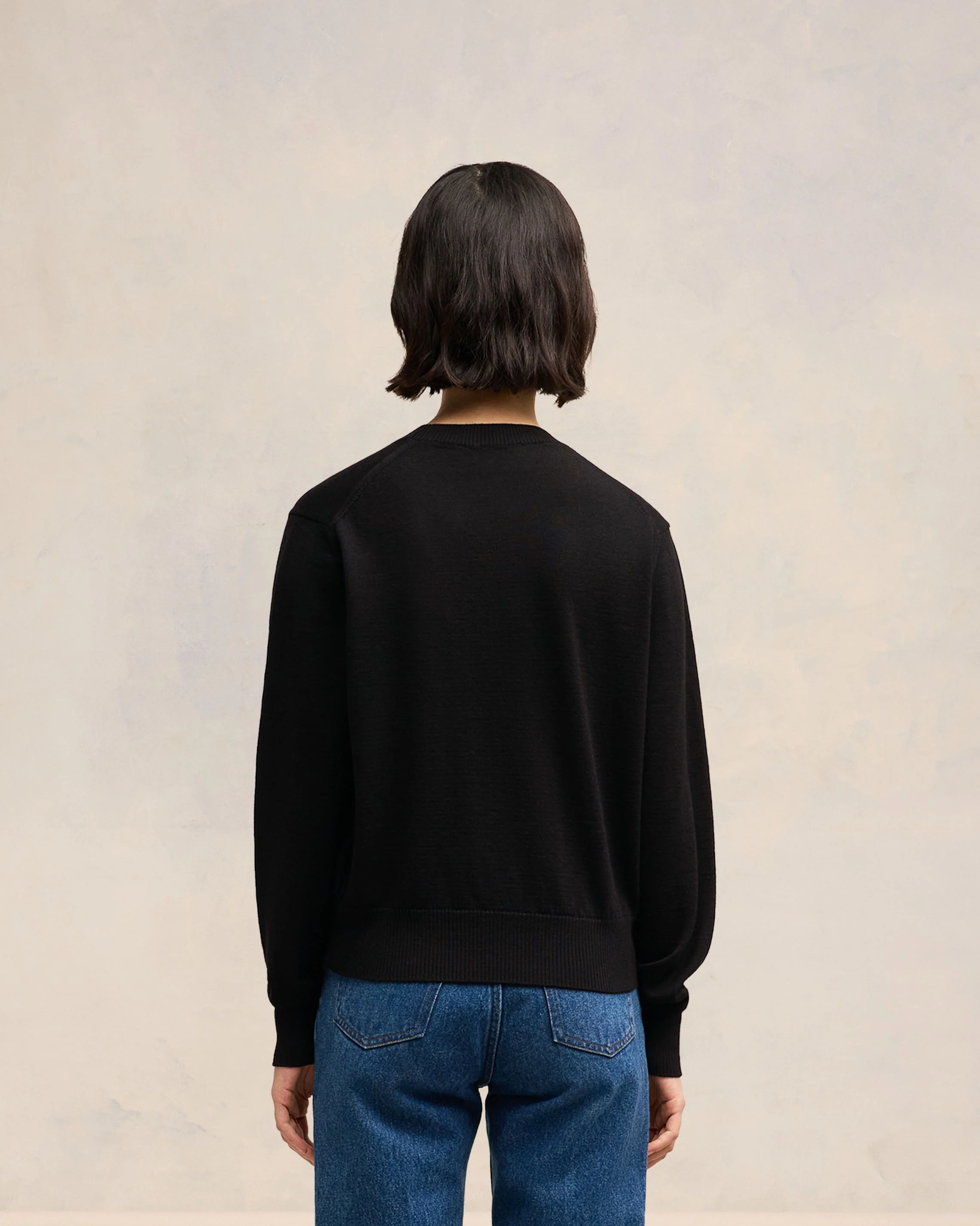 Pull Col Rond Ami De Coeur Rouge Noir - leoleo123123