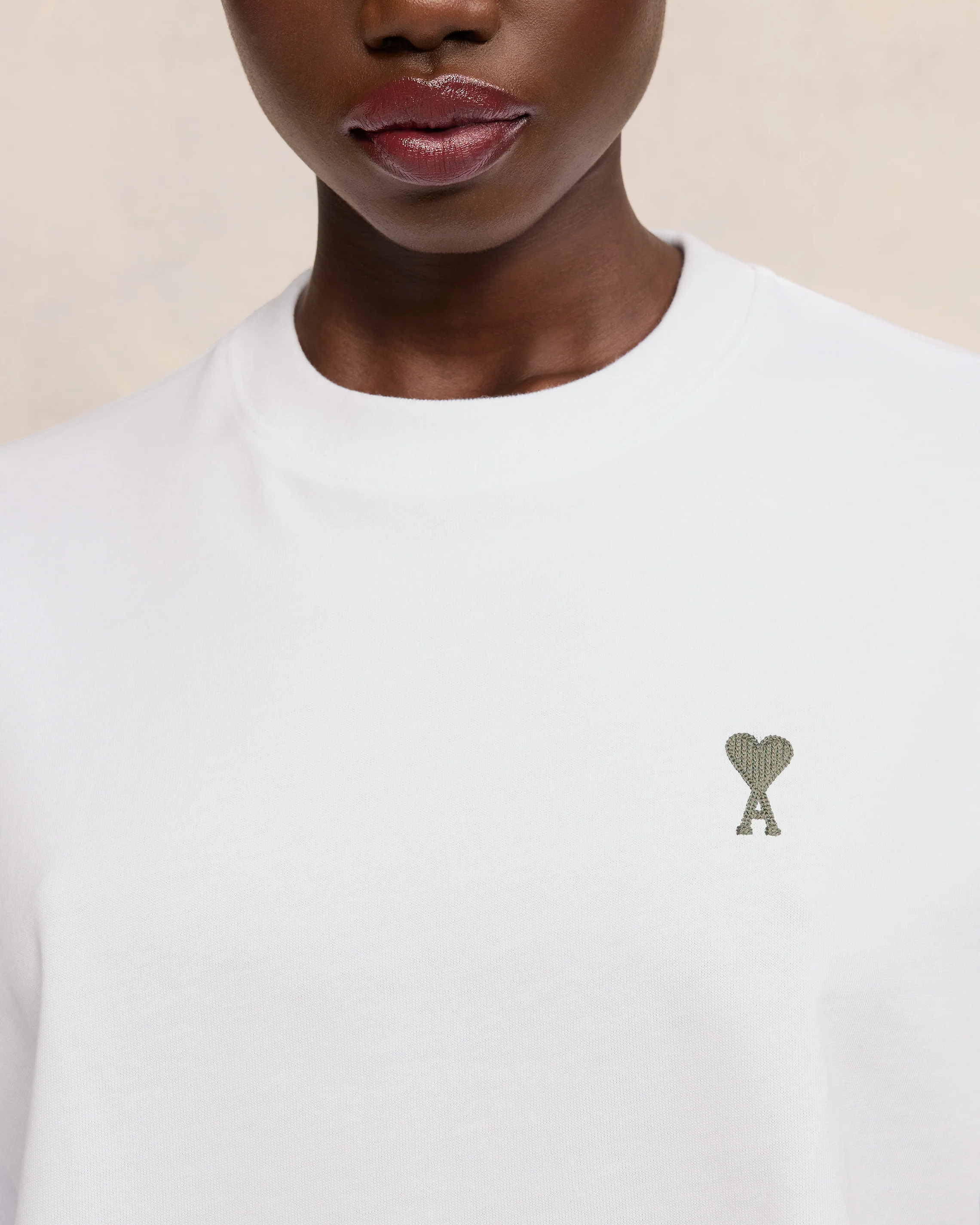 White/Sage Ami De Coeur Crop T-Shirt - leoleo123123