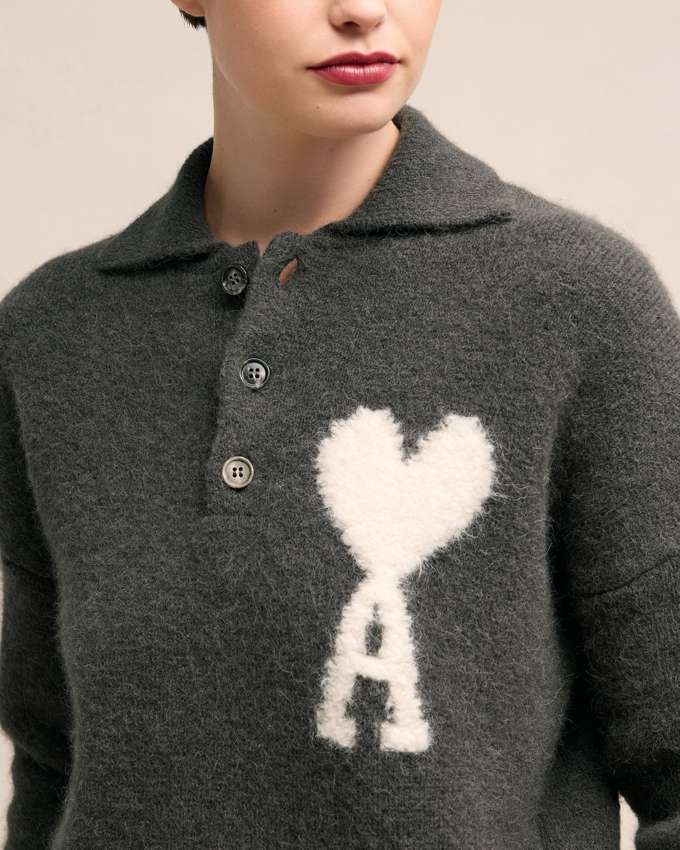 Long Sleeve Polo Shirt | Ami de Coeur | Ami Paris US - leoleo123123