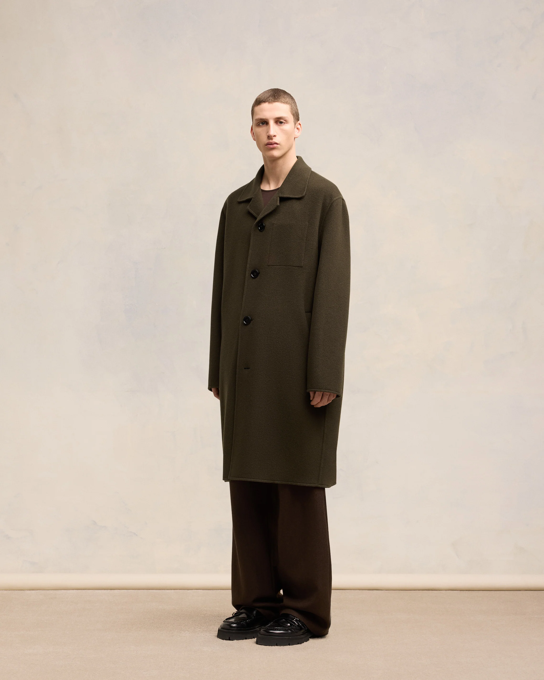 Dark Coffee Belted Car Coat - leoleo123123