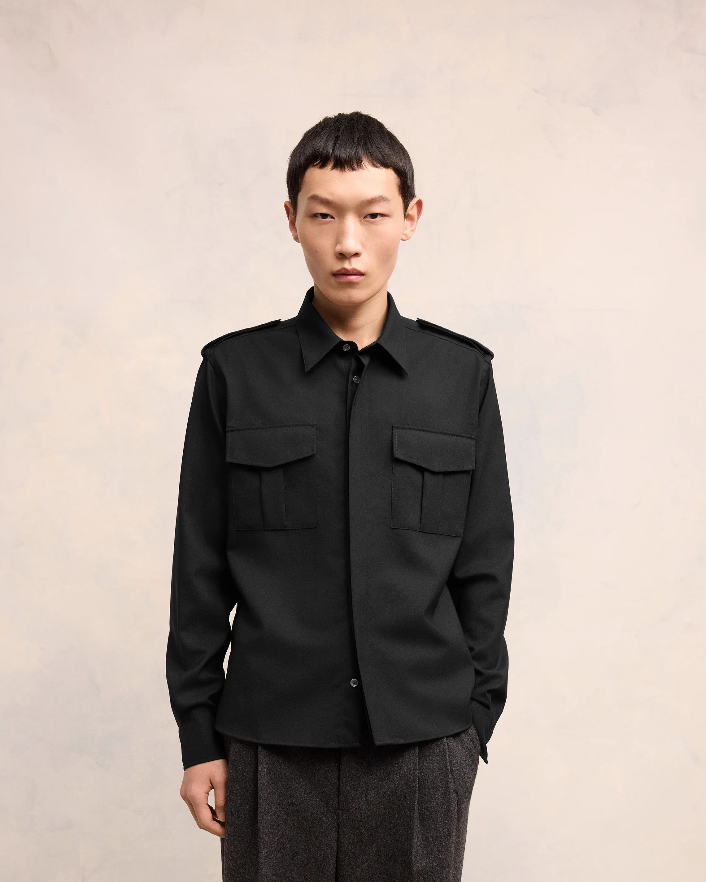 Black Military Shirt - leoleo123123