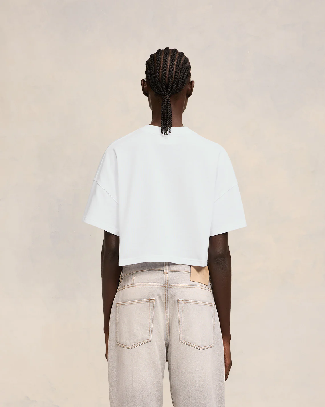White/Sage Ami De Coeur Crop T-Shirt - leoleo123123