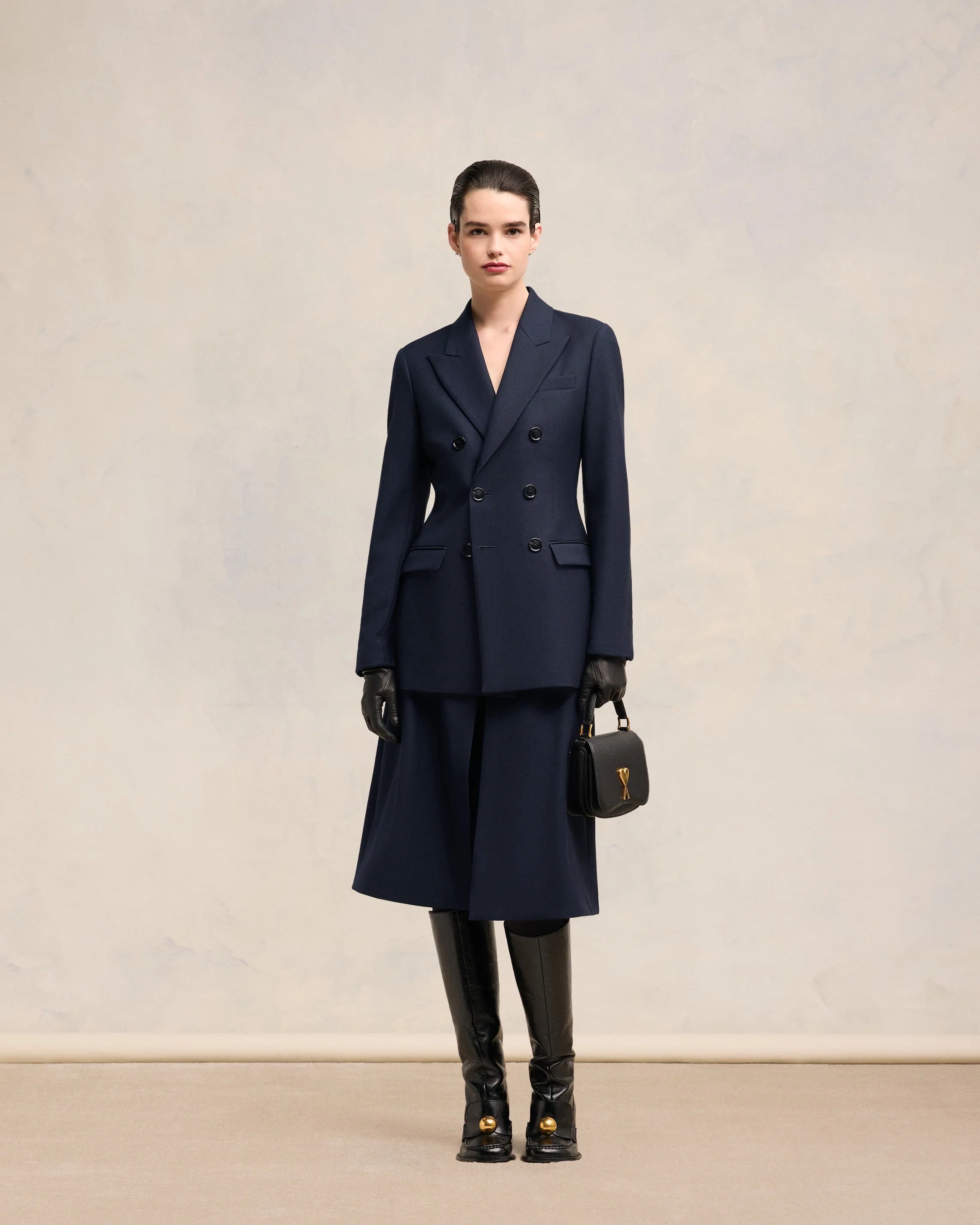 Navy Blue Double Breasted Jacket - leoleo123123