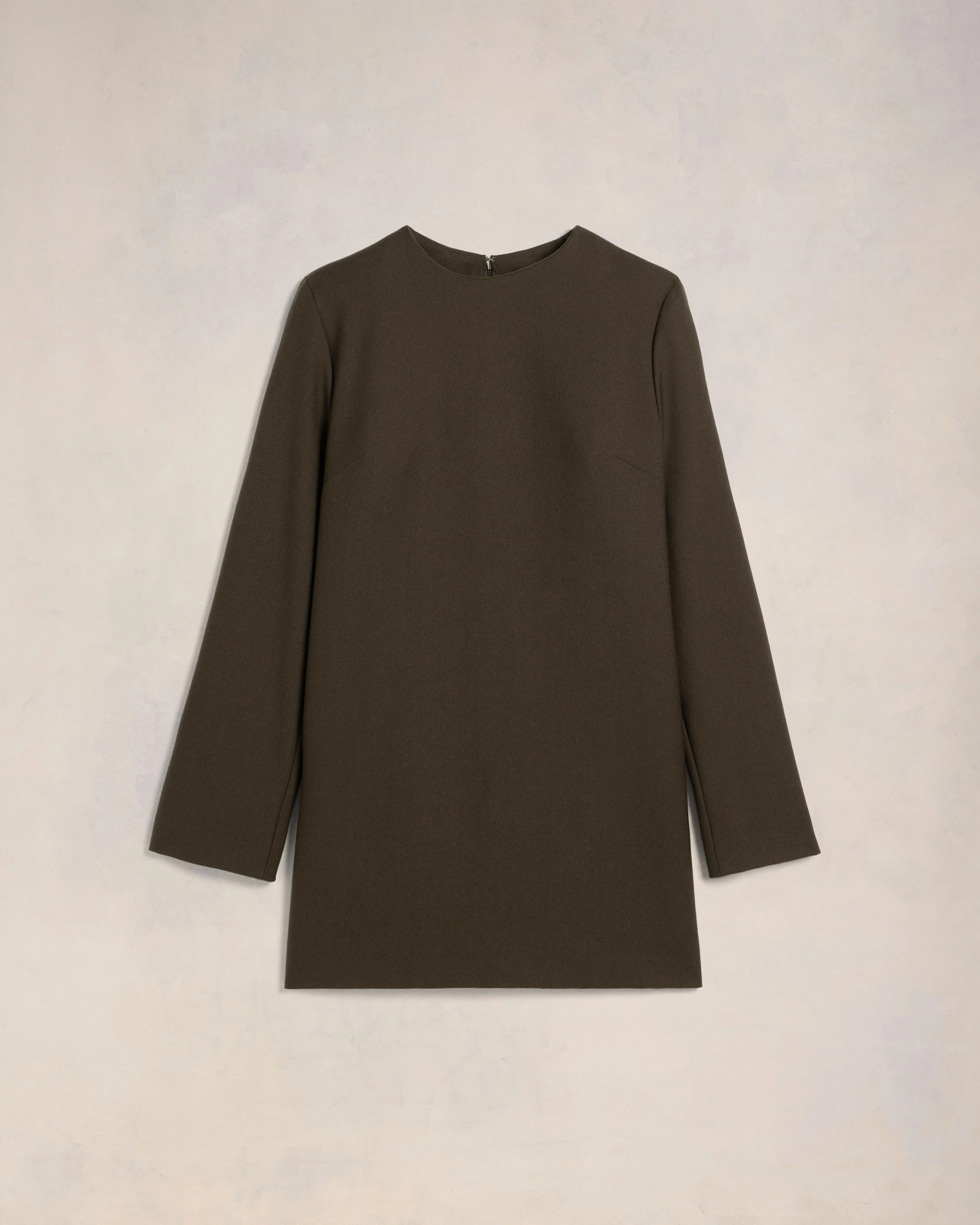 Dark Coffee Long Sleeve Dress - leoleo123123