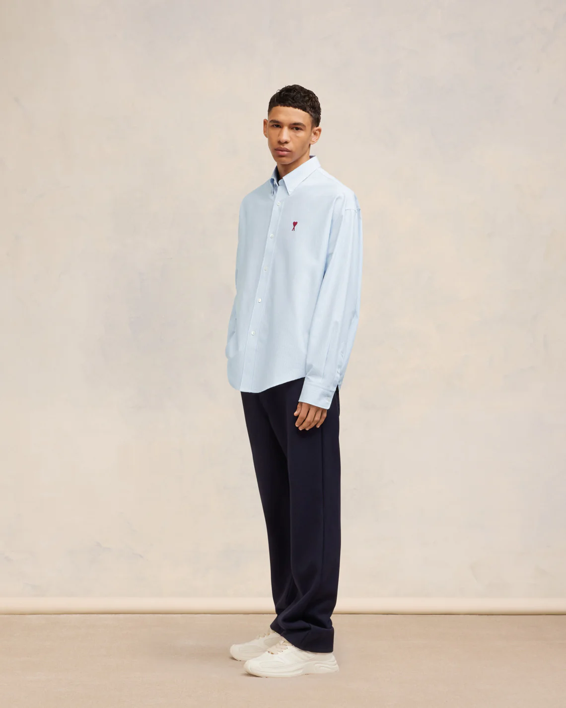 Chemise Boxy Fit Bleu Ciel/Blanc Natural - leoleo123123