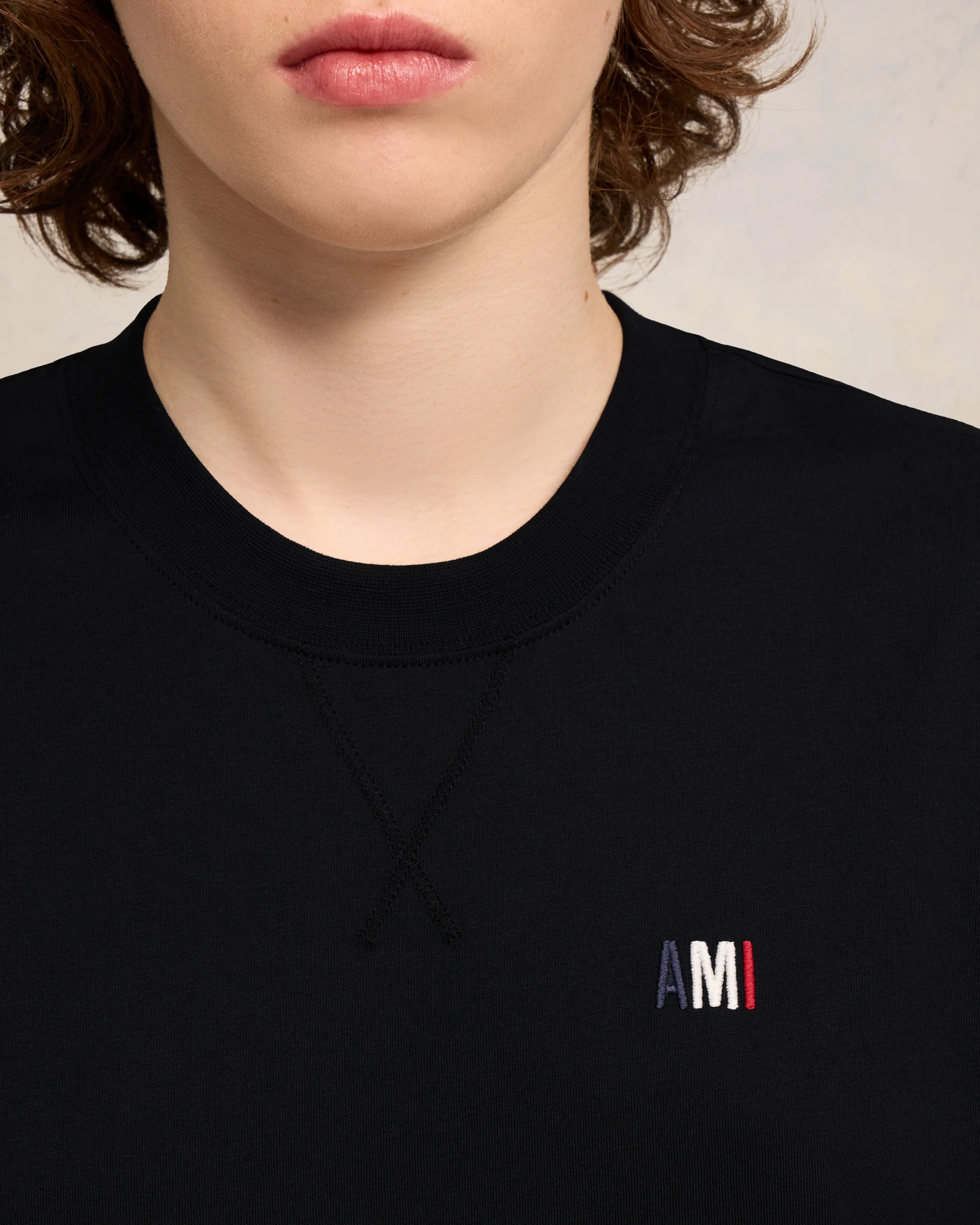 T-shirt Bleu Blanc Rouge Coupe Classique Noir - leoleo123123
