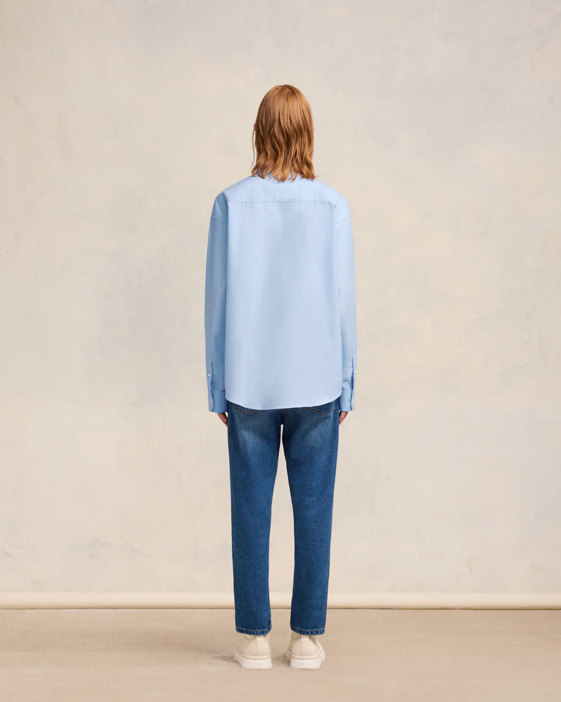 Chemise Coupe Boxy Ami De Coeur Bleu Ciel - leoleo123123