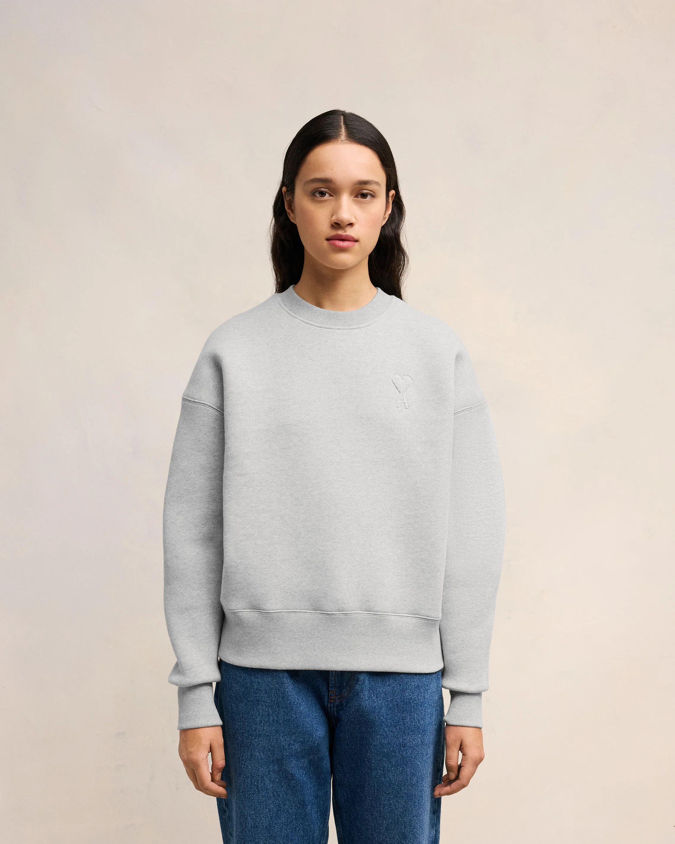 Heather Ash Grey Ami De Coeur Sweatshirt - leoleo123123