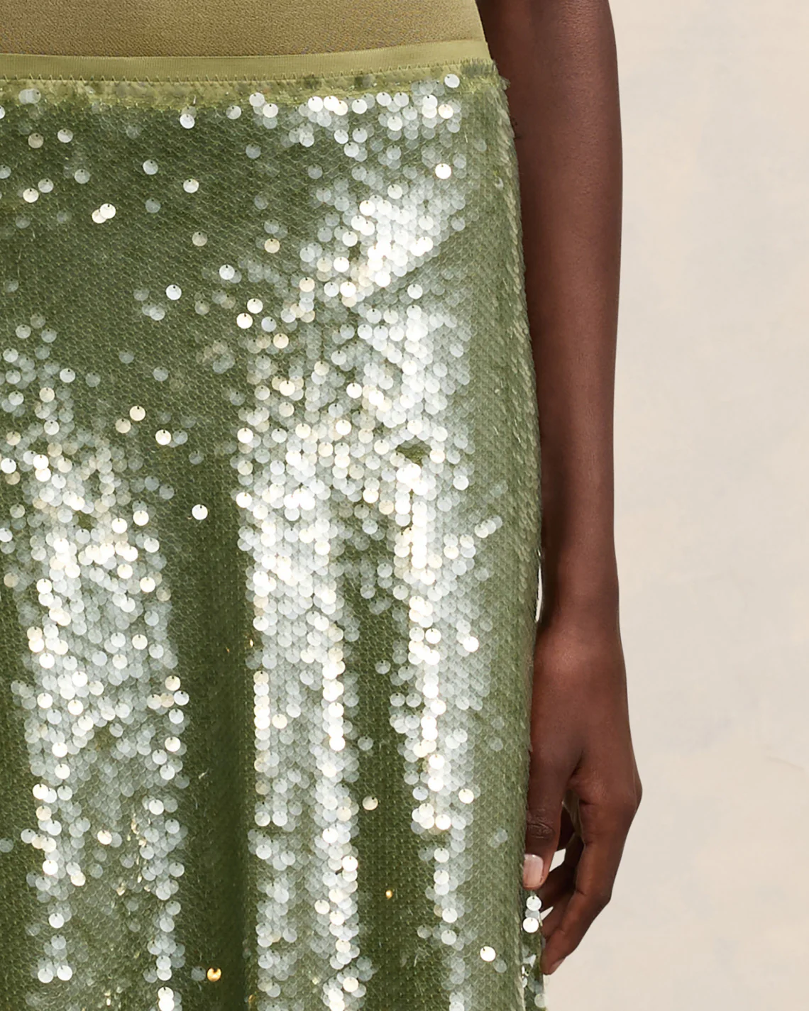 Olive Embroidered Skirt - leoleo123123