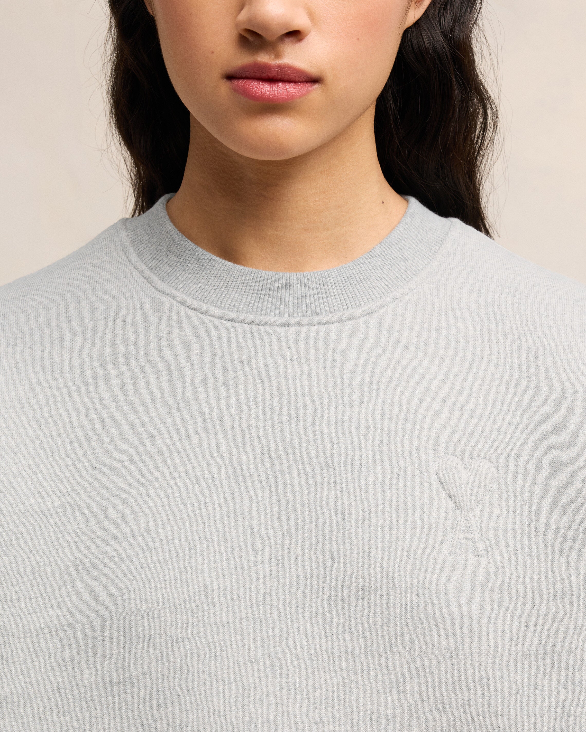 Heather Ash Grey Ami De Coeur Sweatshirt - leoleo123123