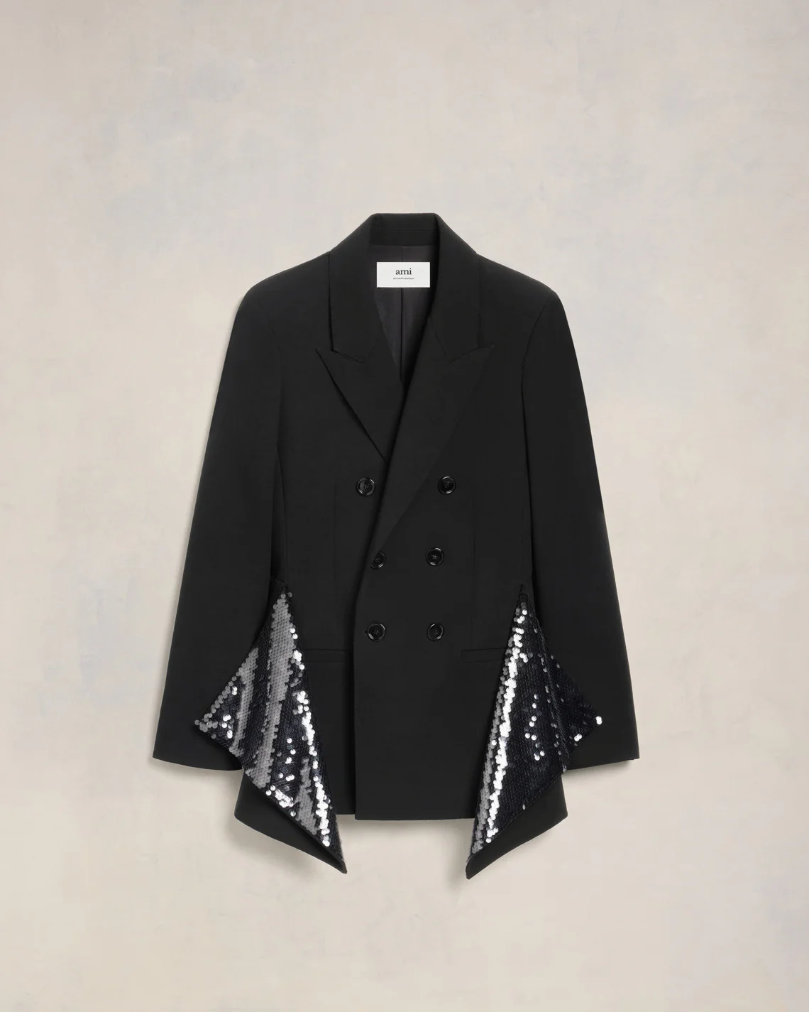 Black Embroidered Peplum Jacket - leoleo123123