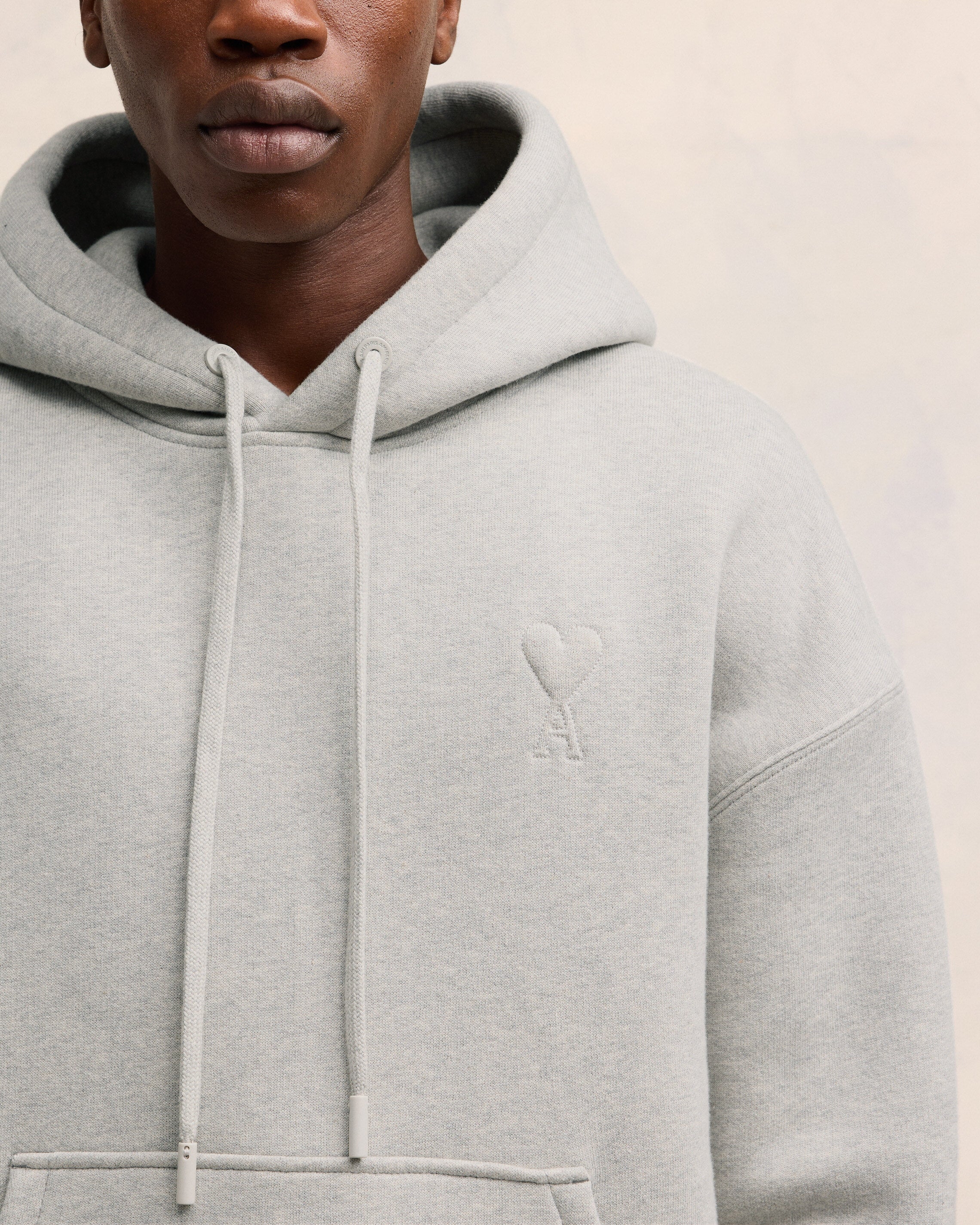Heather Ash Grey Ami De Coeur Hoodie - leoleo123123