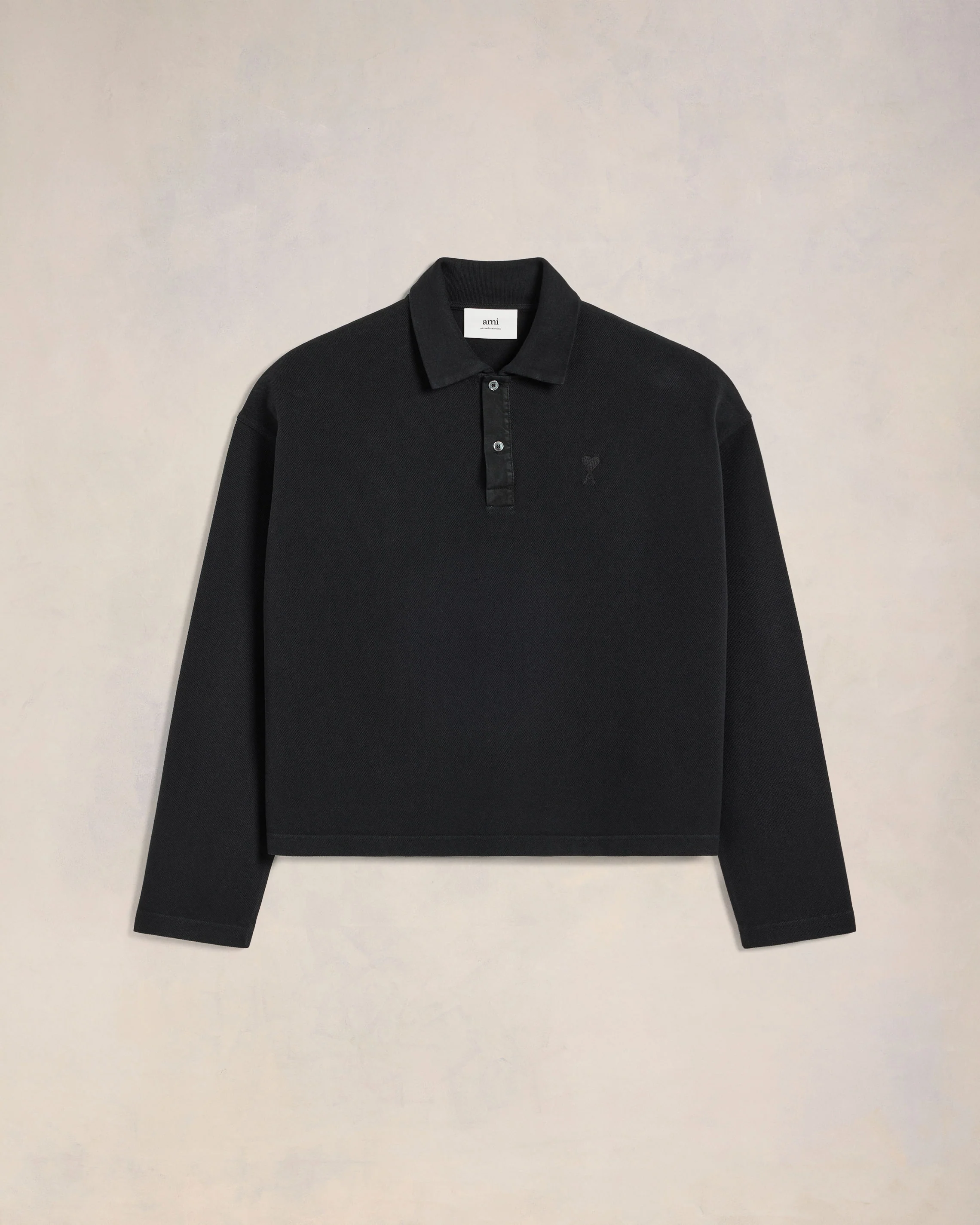 Black Ami De Coeur Long Sleeves Polo - leoleo123123