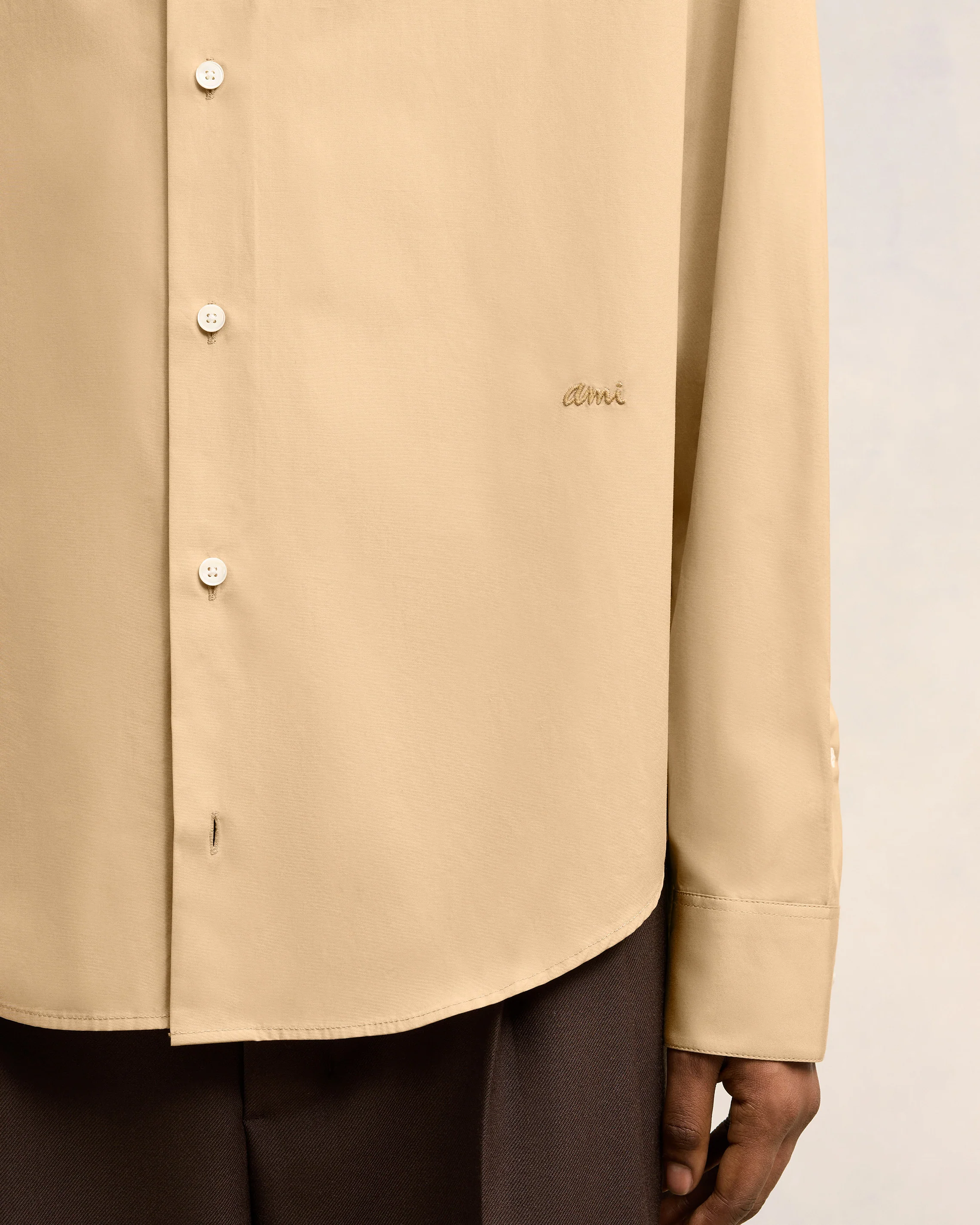 Sand Boxy Fit Shirt - leoleo123123