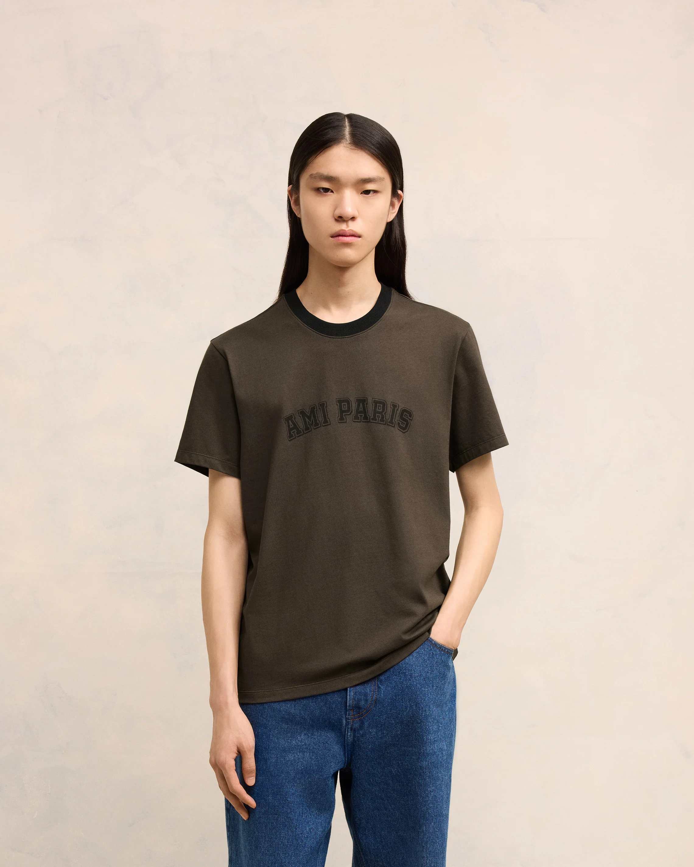 Dark Coffee Ami Paris T-Shirt - leoleo123123