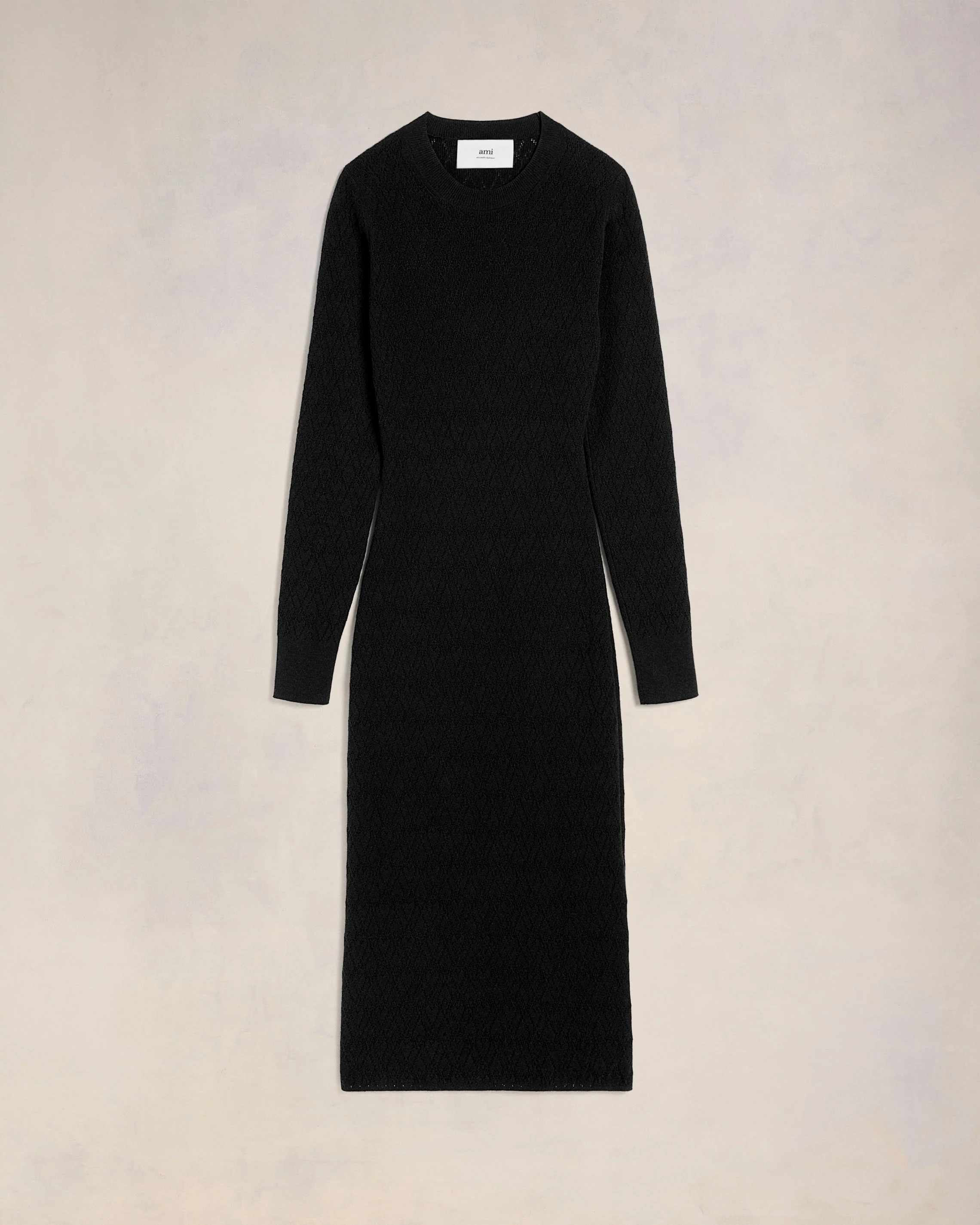 Black Wool Midi Dress | Ami Paris US - leoleo123123