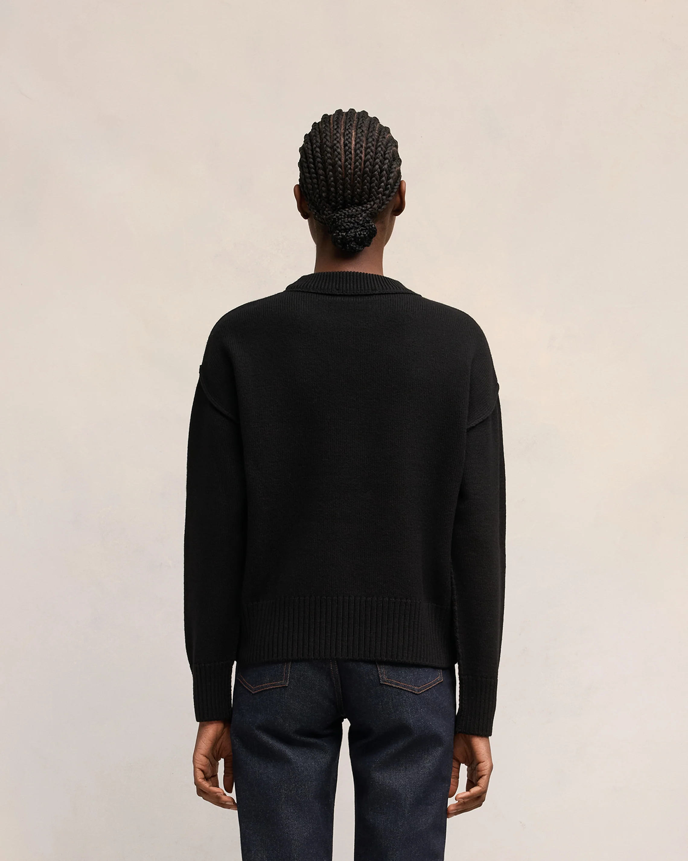 Black Wool Jumper | Ami De Coeur | Ami Paris US - leoleo123123