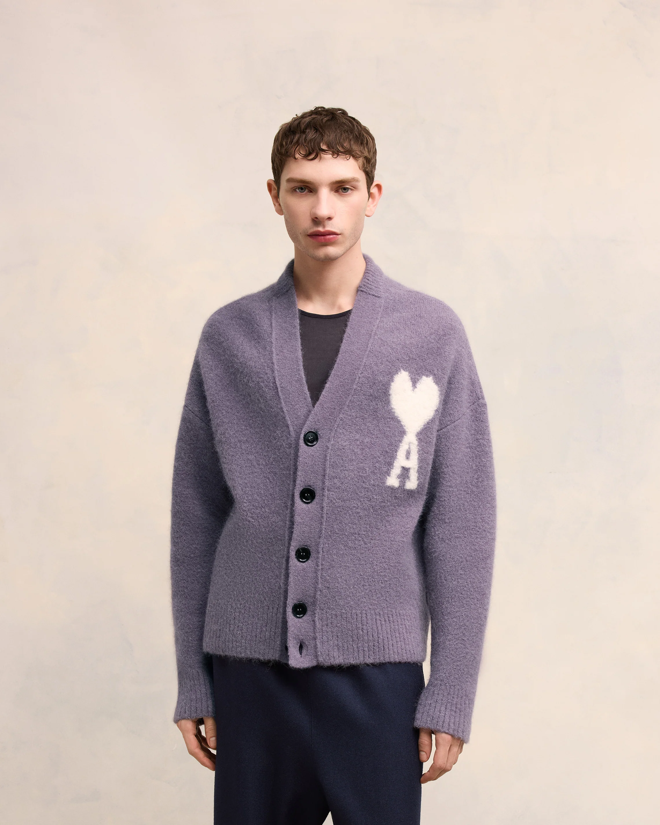 Lilac Off-White Ami De Coeur Cardigan - leoleo123123