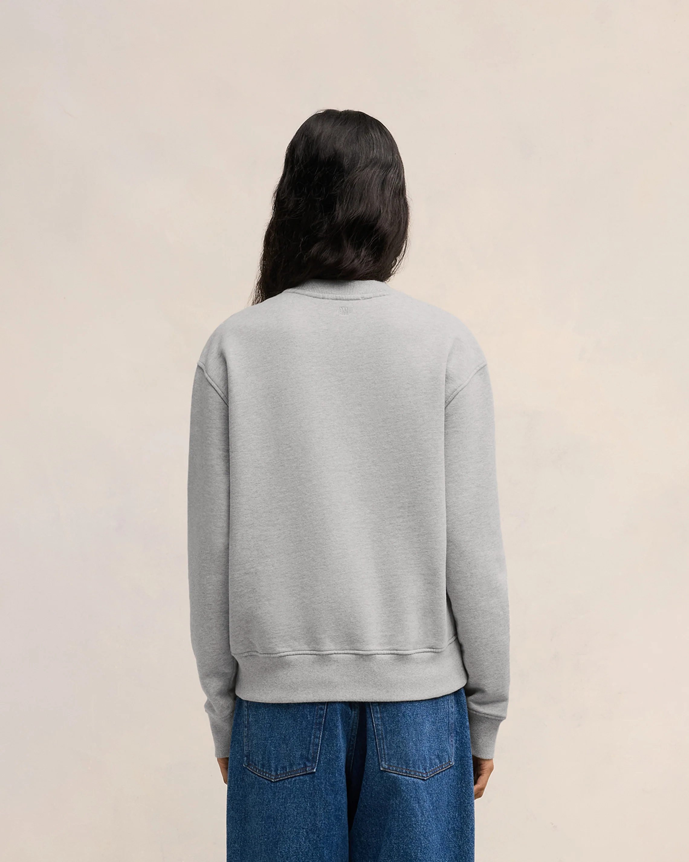 Heather Ash Grey Red Ami De Coeur Sweatshirt - leoleo123123