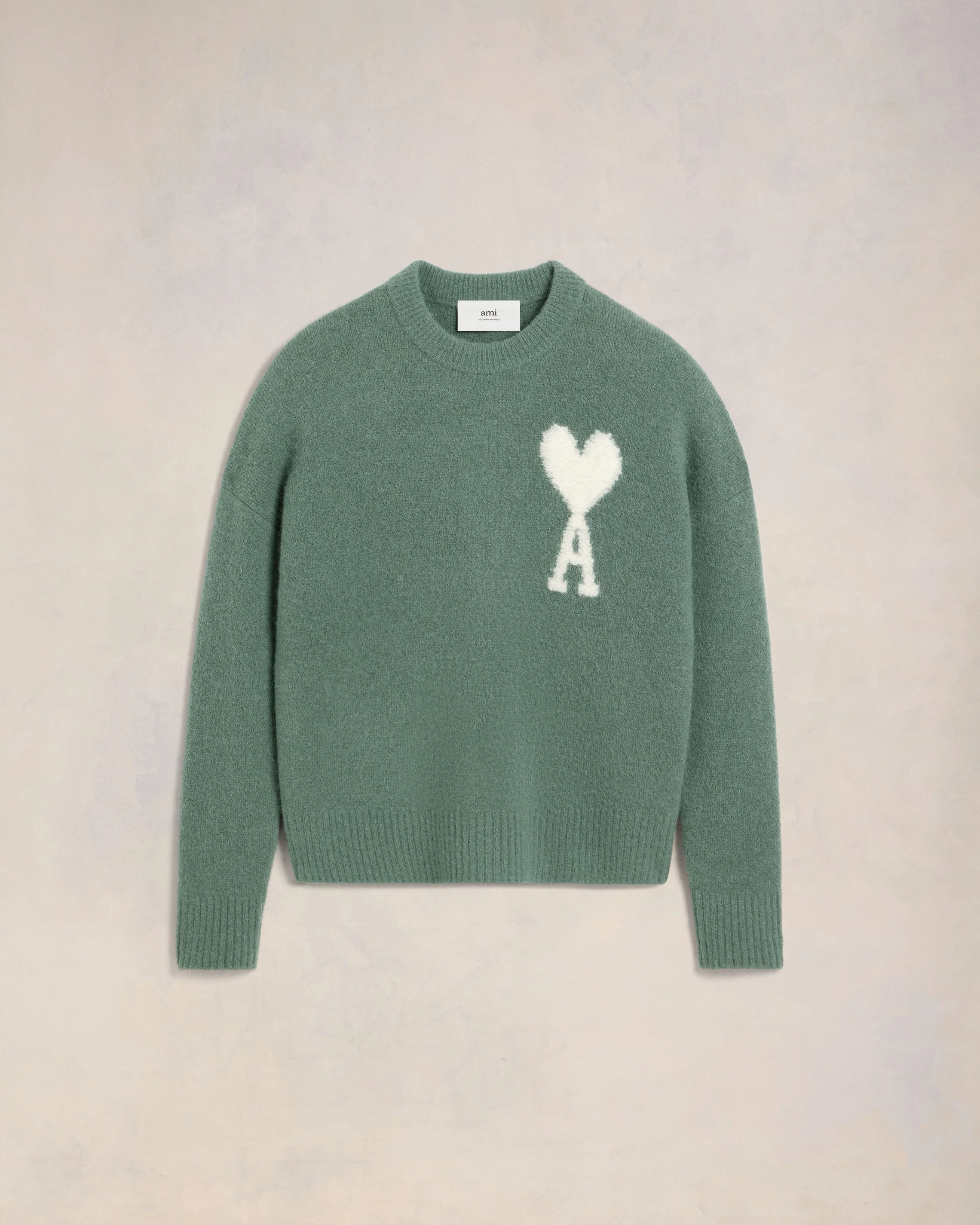 Antique Clay Off-White Ami De Coeur Crew Neck Sweater - leoleo123123