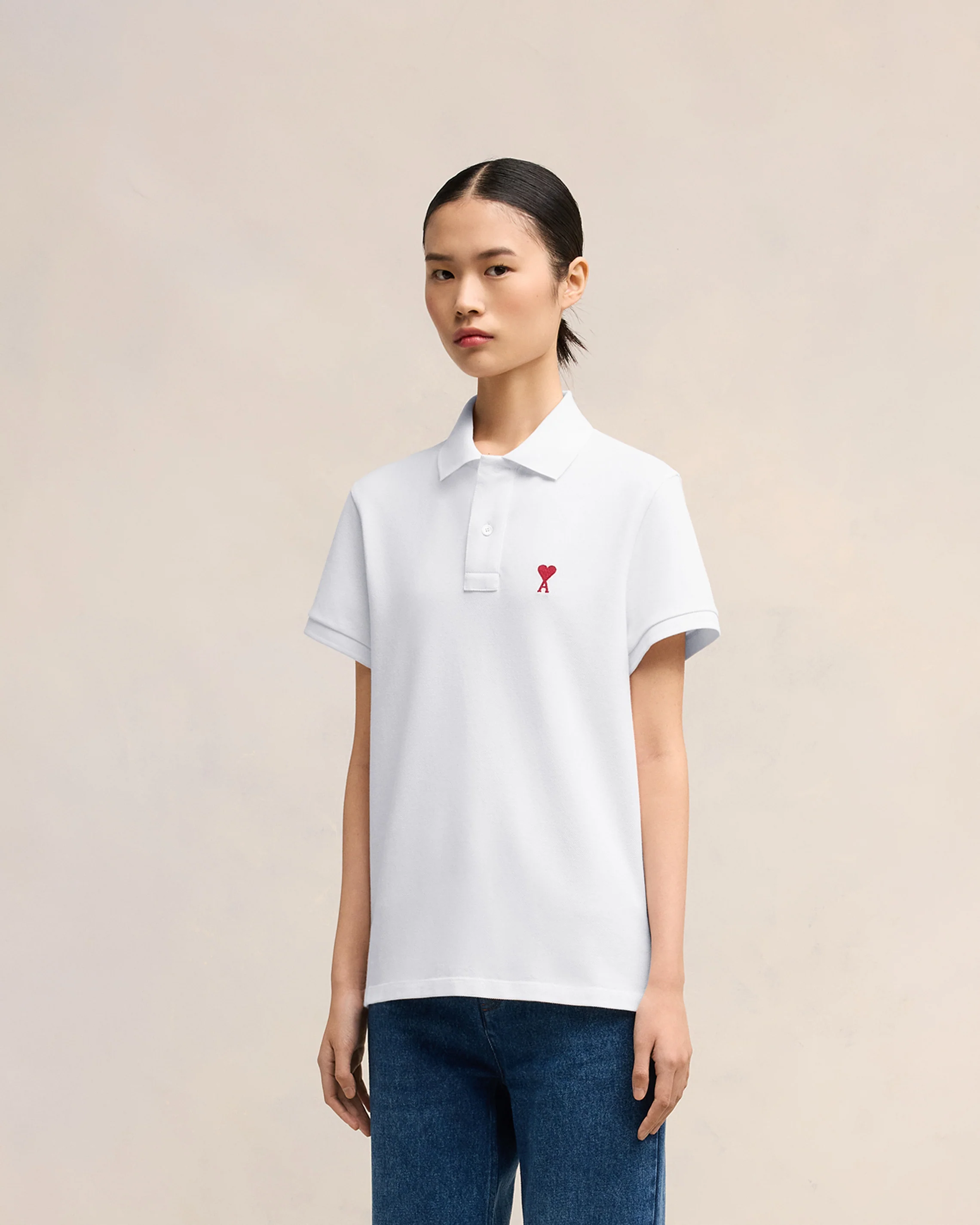 White Polo Shirt | Ami De Coeur | Ami Paris US - leoleo123123