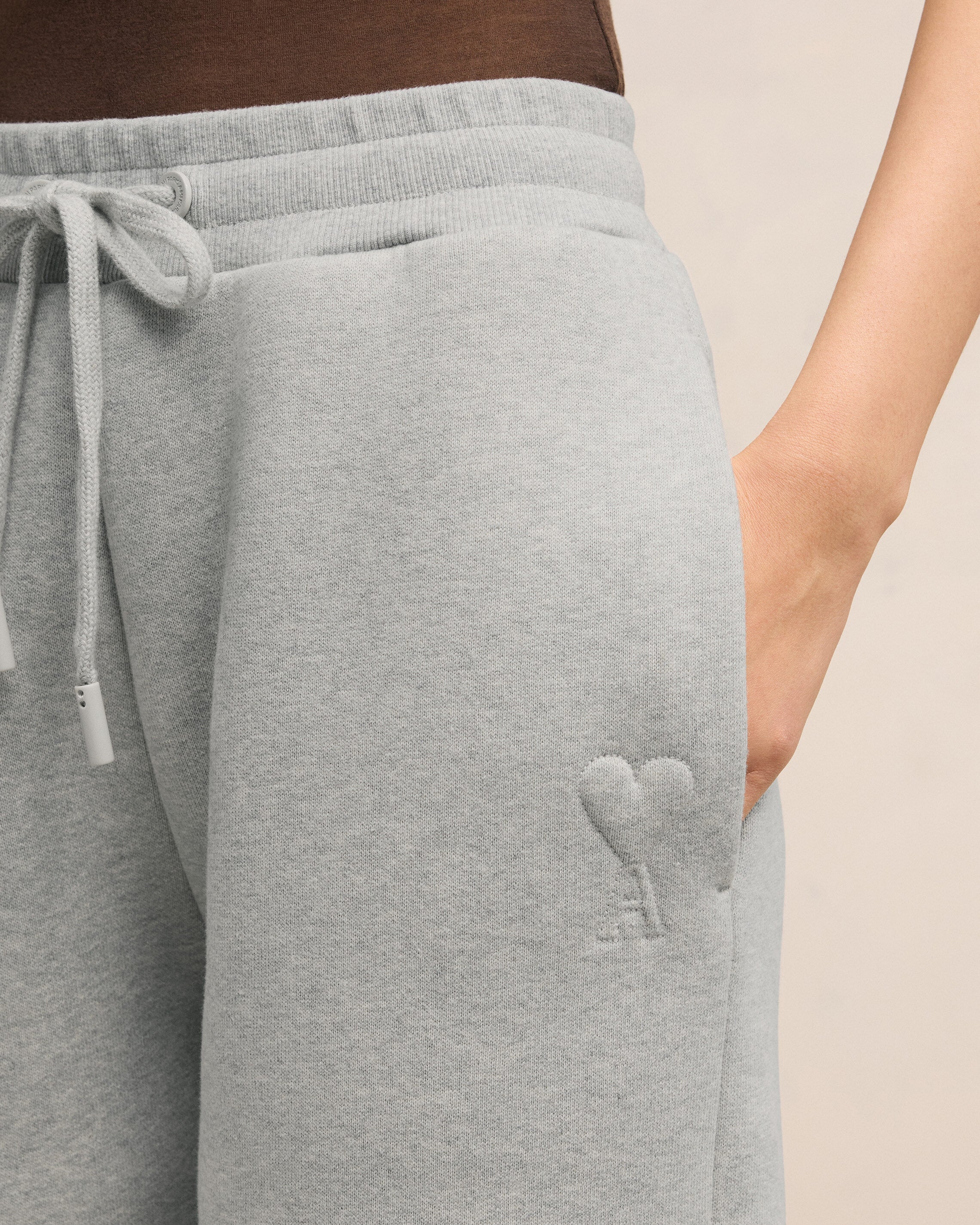 Heather Ash Grey Ami De Coeur Track Pants - leoleo123123