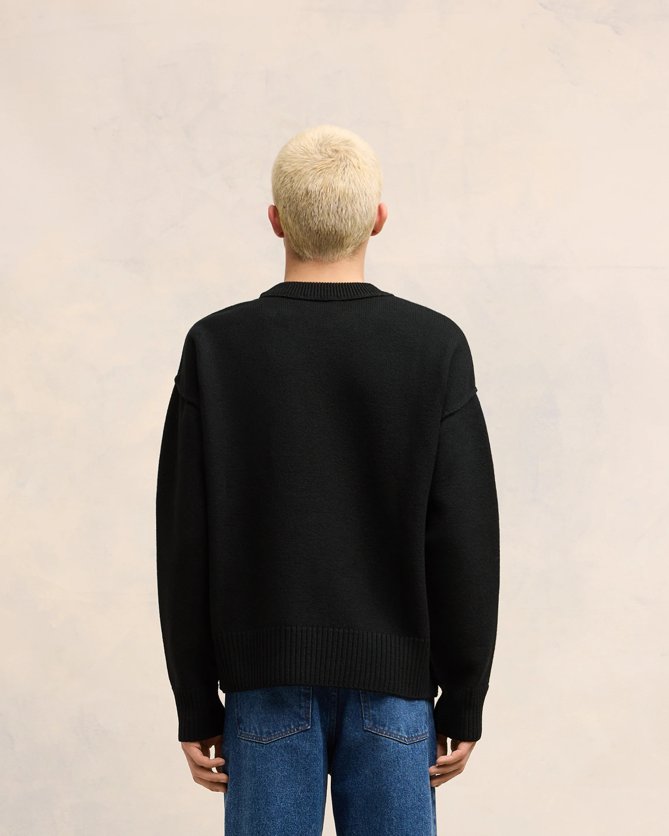 Black Wool Jumper | Ami De Coeur | Ami Paris US - leoleo123123
