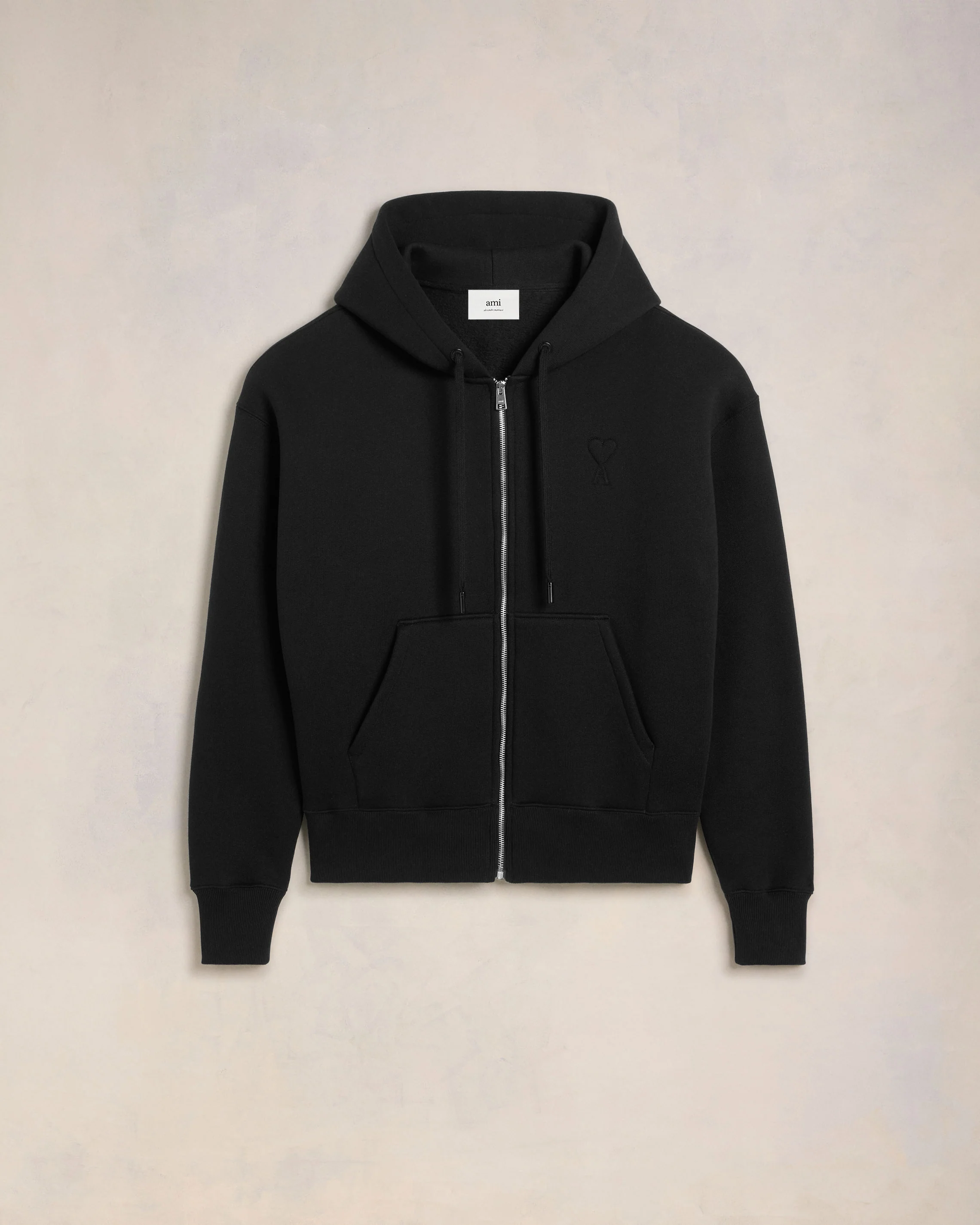 Black Zipped Ami De Coeur Hoodie - leoleo123123