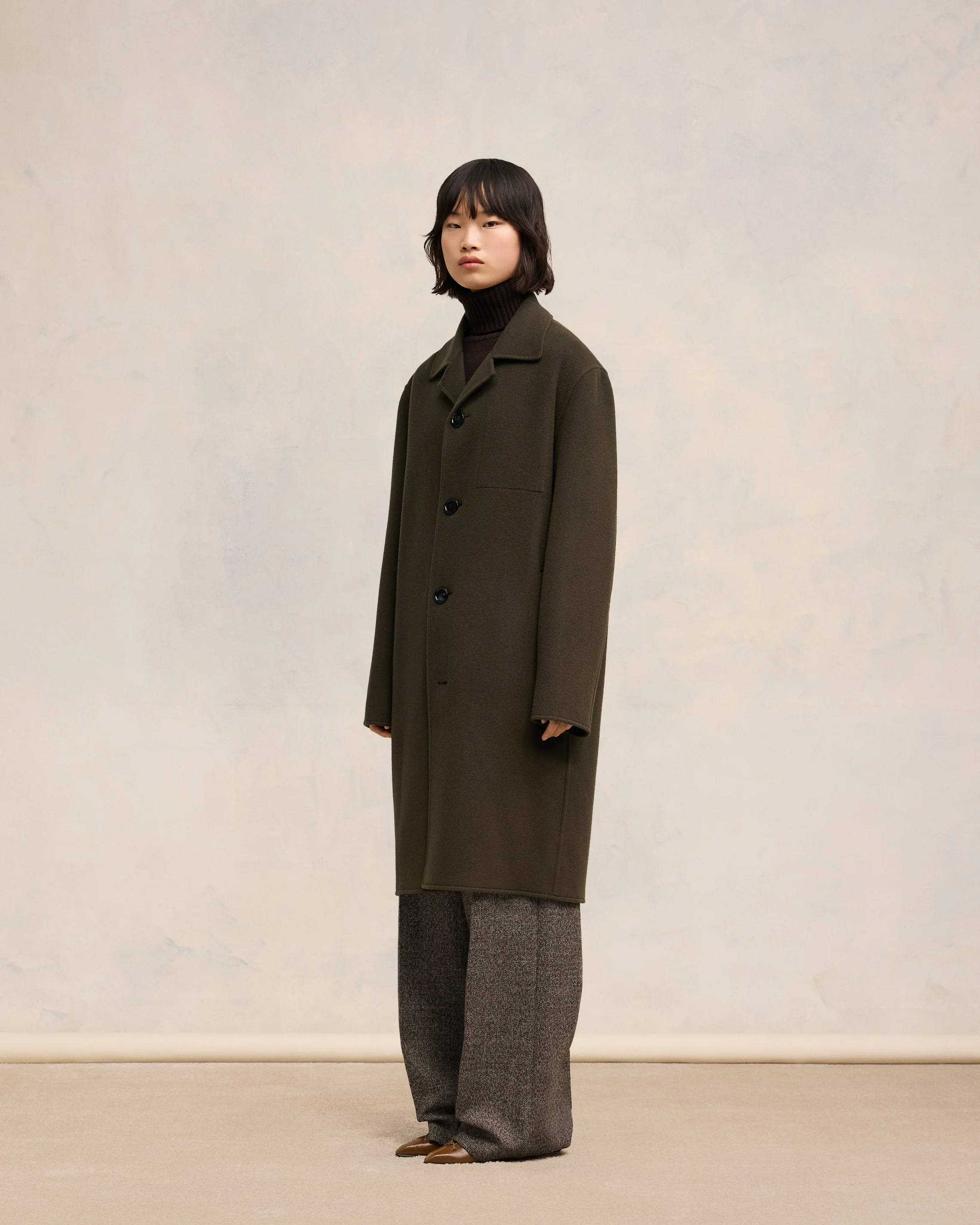 Dark Coffee Belted Car Coat - leoleo123123