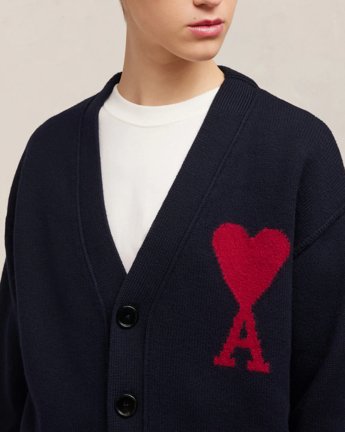 Cardigan Ami De Coeur Rouge Bleu Nuit/Rouge - leoleo123123
